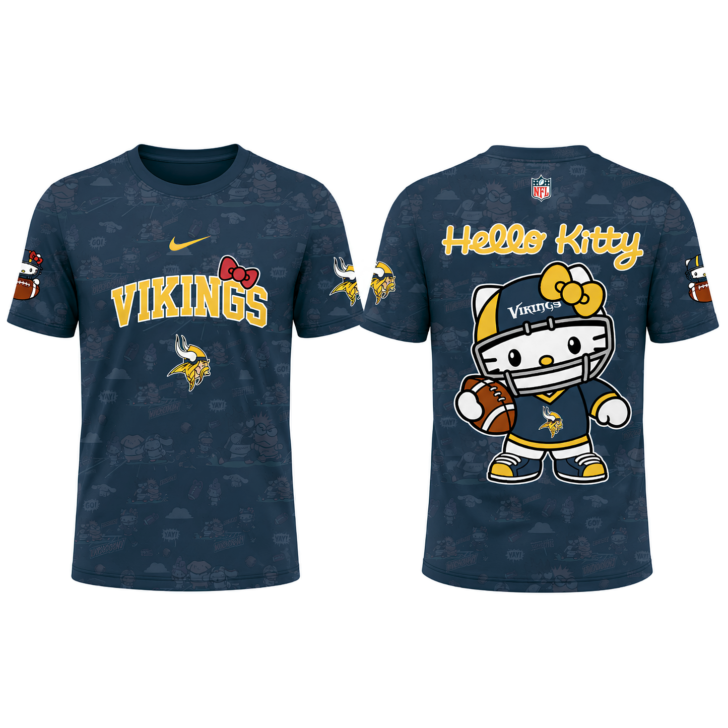 MIN x Meow KT 2026 Cute Graphic T-Shirt - Printed