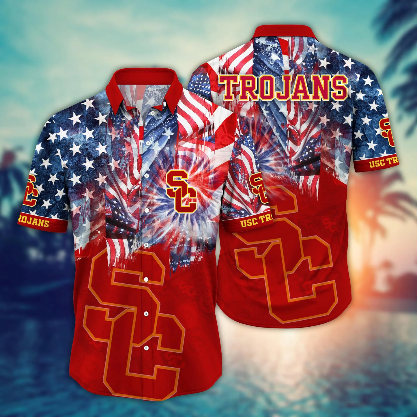USC Trojans - Hawaii Shirt For Fans, Summer Football Shirts VT-HW001