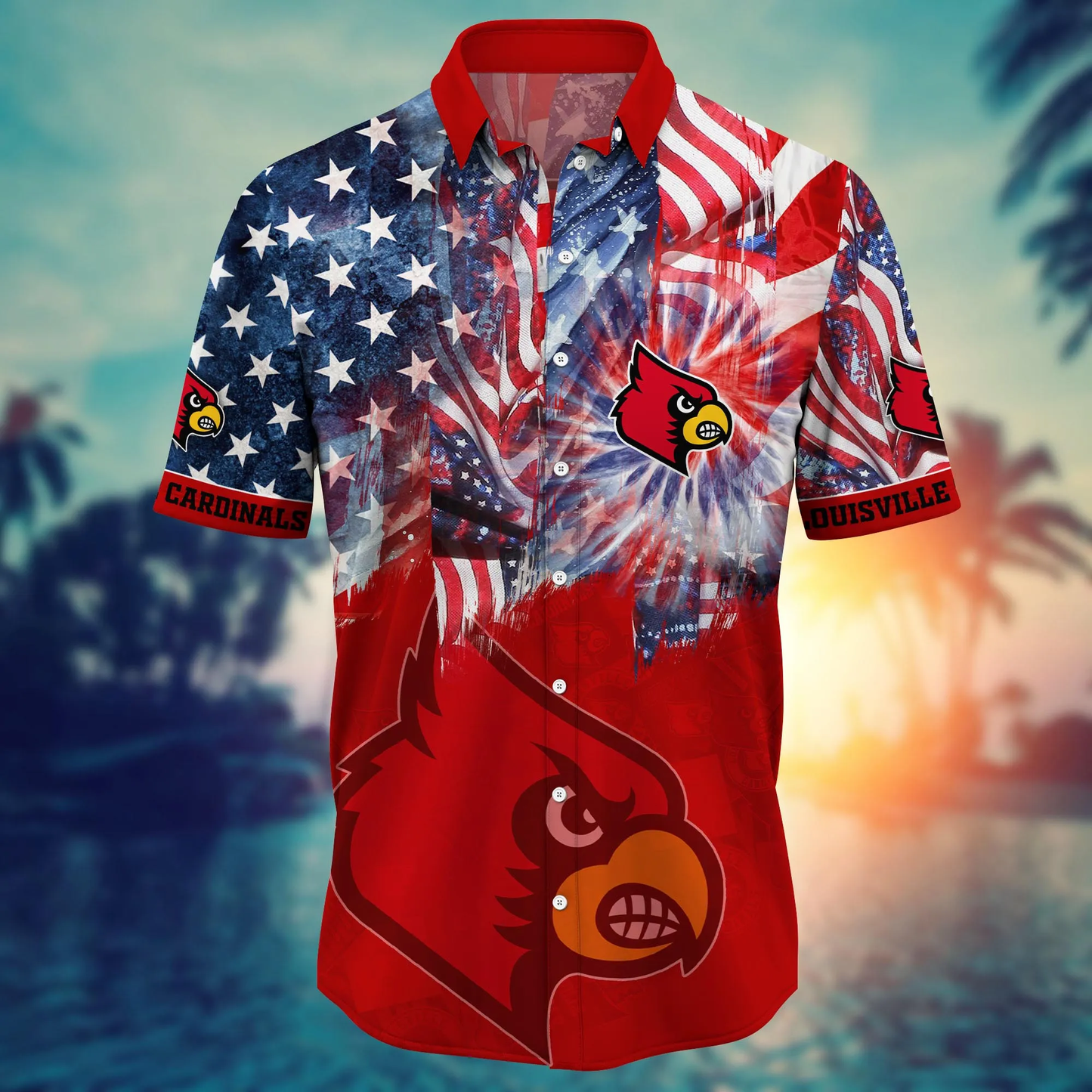 Louisville Cardinals - Hawaii Shirt For Fans, Summer Football Shirts VT-HW001
