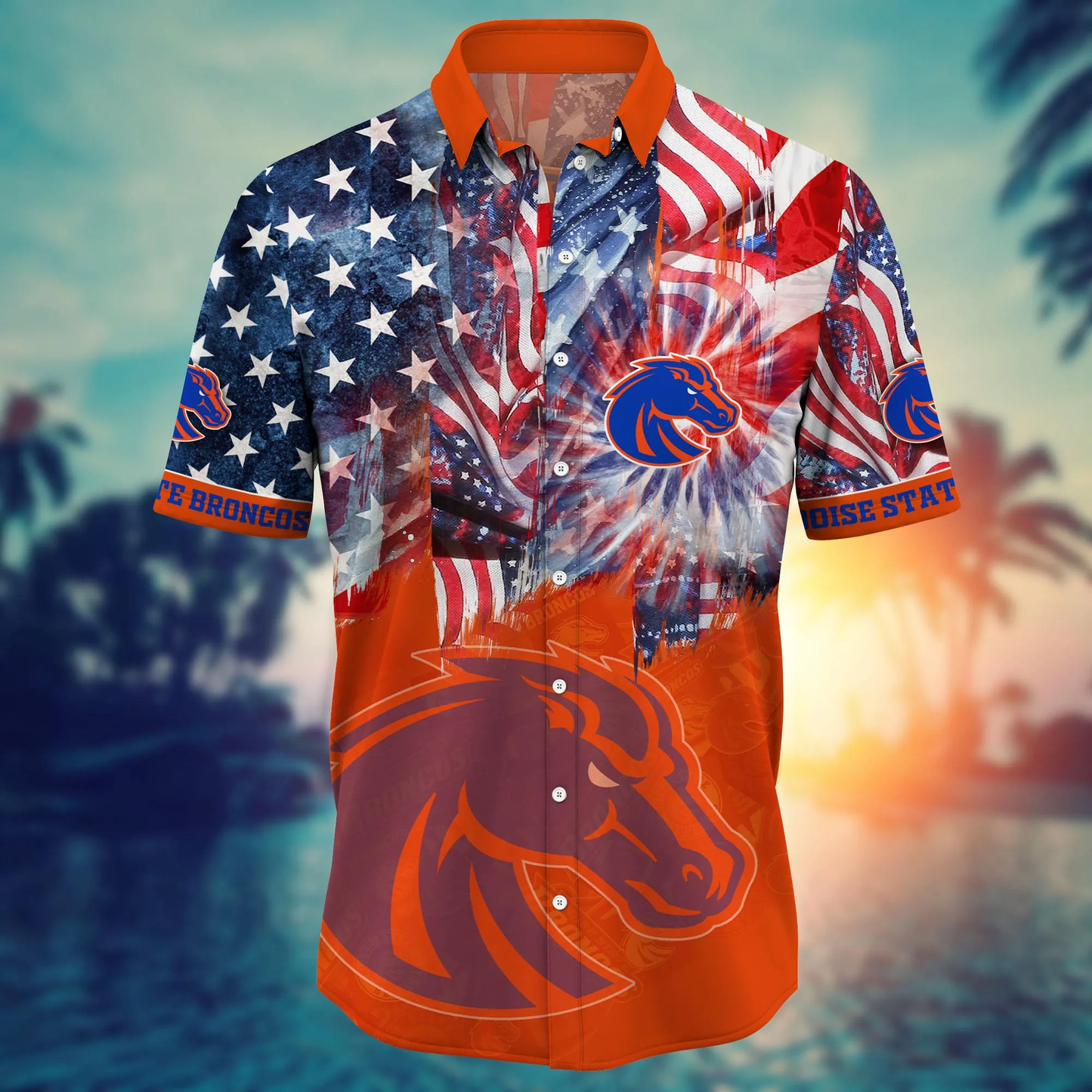 Boise State Broncos - Hawaii Shirt For Fans, Summer Football Shirts VT-HW001