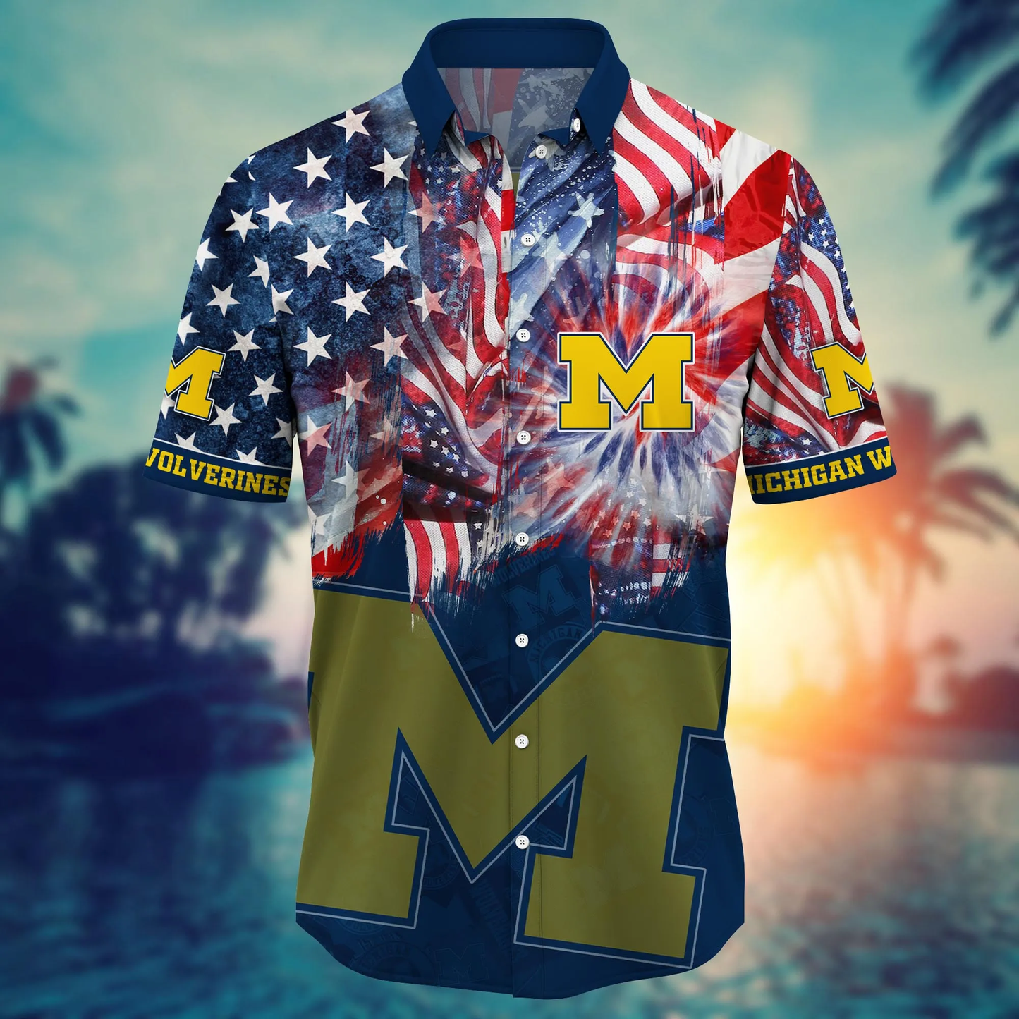 Michigan Wolverines - Hawaii Shirt For Fans, Summer Football Shirts VT-HW001