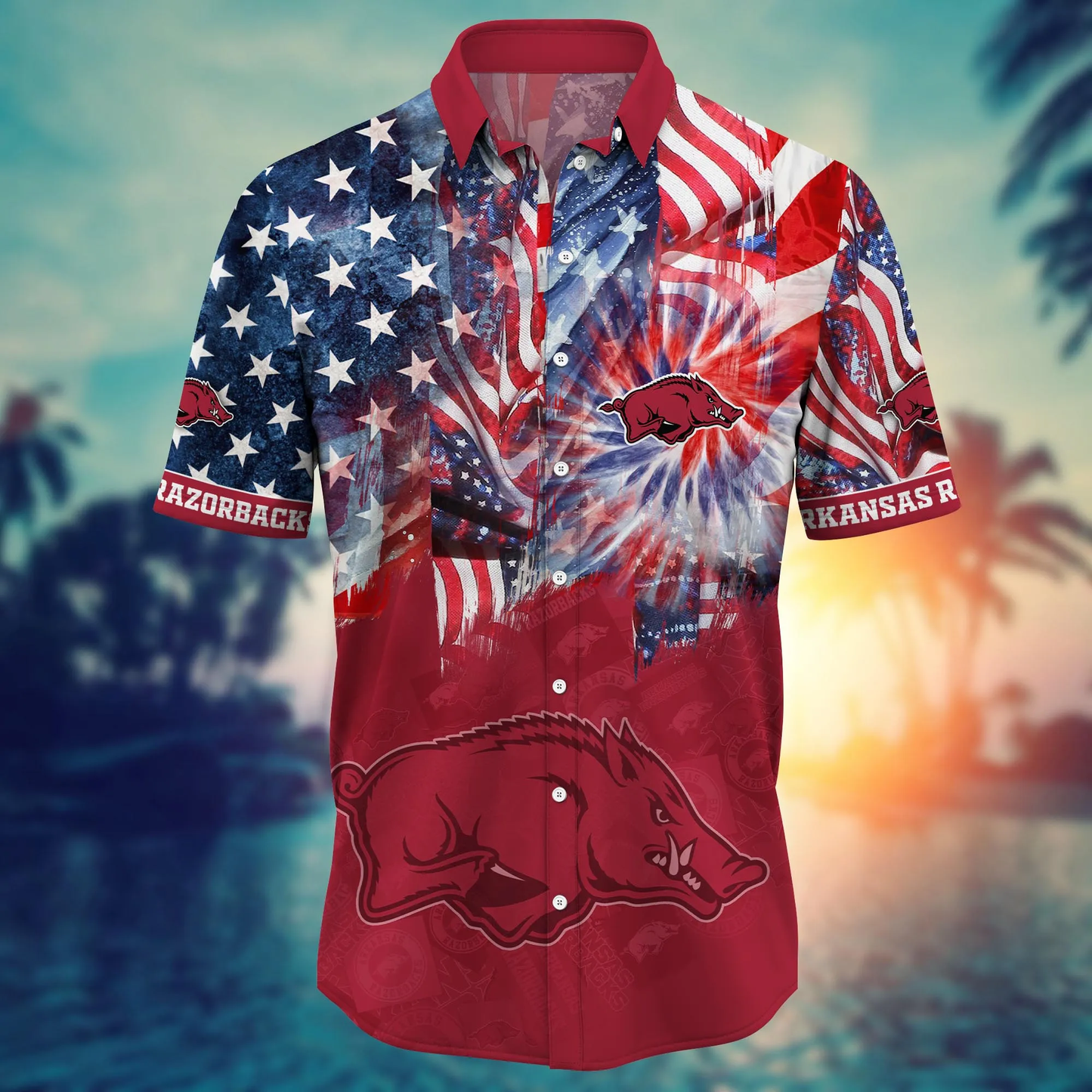 Arkansas Razorbacks - Hawaii Shirt For Fans, Summer Football Shirts VT-HW001