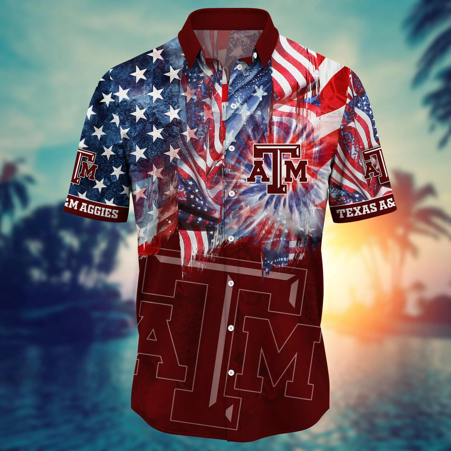 Texas A&M Aggies - Hawaii Shirt For Fans, Summer Football Shirts VT-HW001