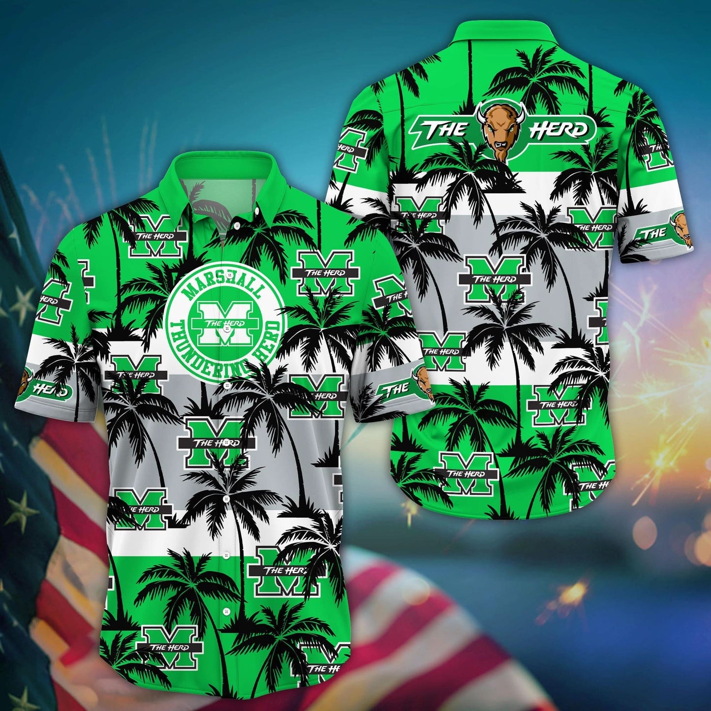 Marshall Thundering Herd - Aloha Shirt Trending Summer - Gift For Fan