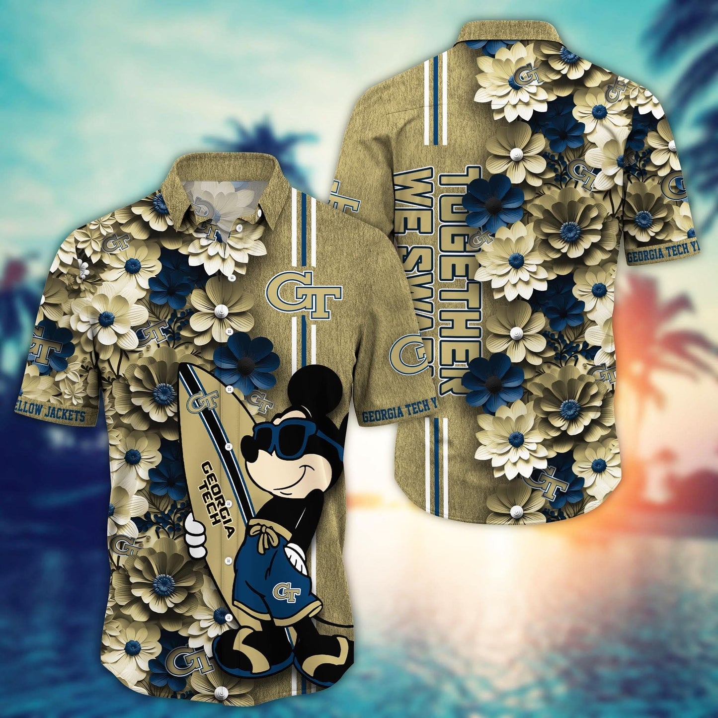 Georgia Tech Yellow Jackets - Hawaiian Shirt Trending Summer - Gift For Fan