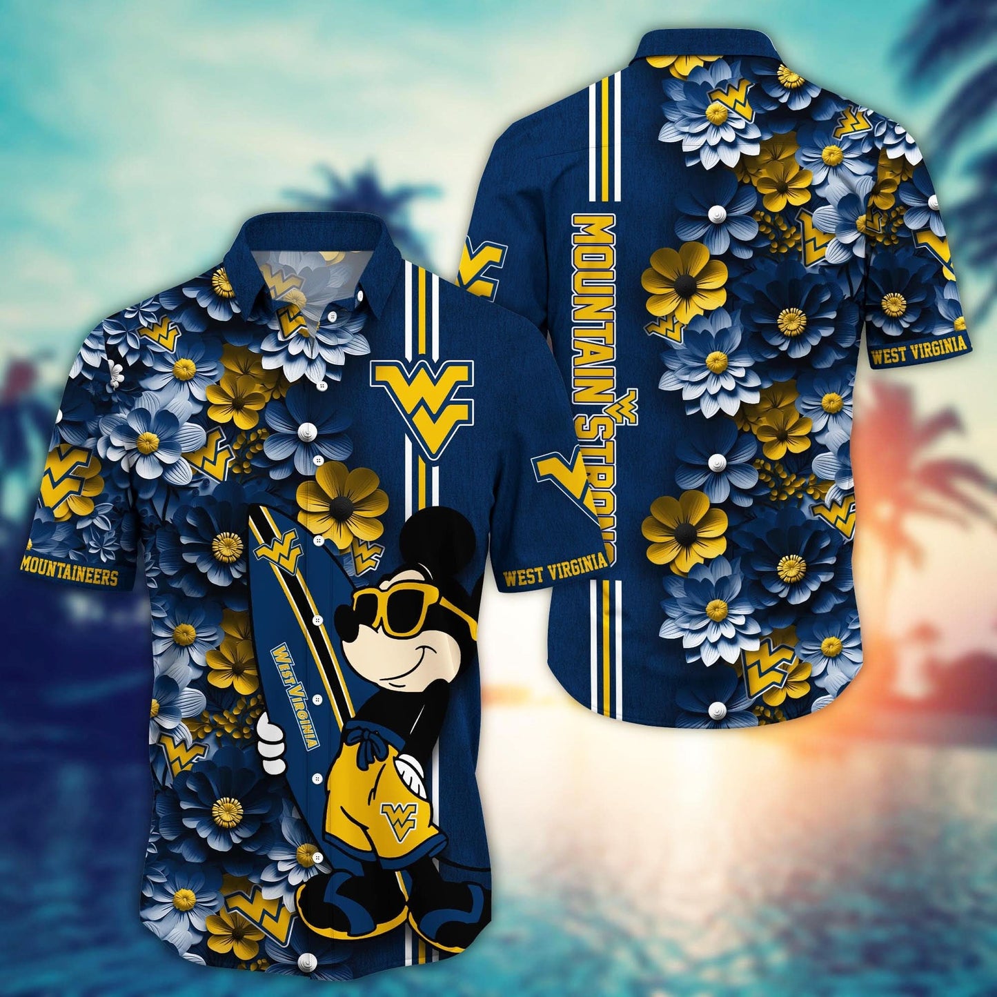 West Virginia Mountaineers - Hawaiian Shirt Trending Summer - Gift For Fan