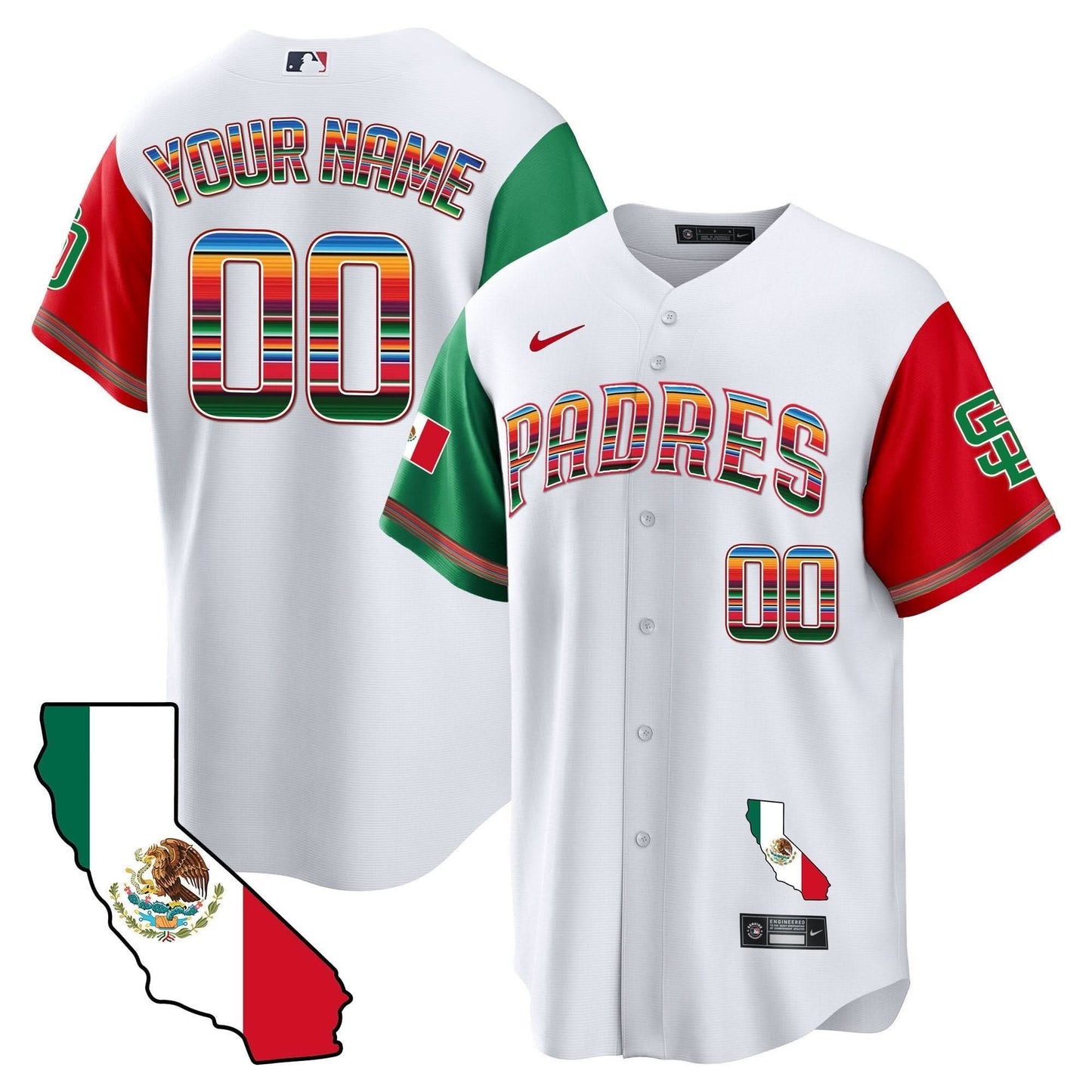 SDP California Map Cool Base Custom Jersey - All Stitched