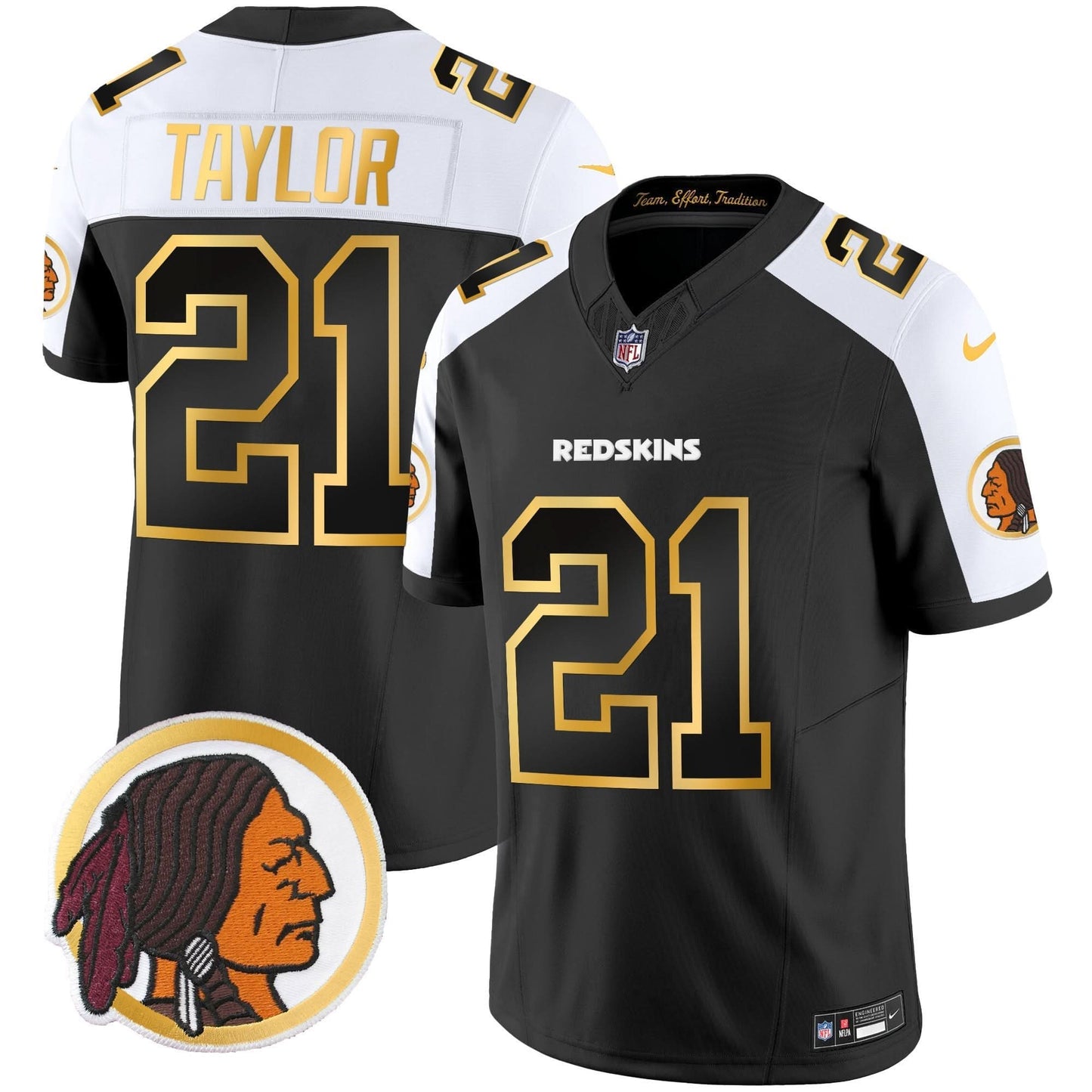 WR Throwback Vapor Gold Trim Jersey - All Stitched