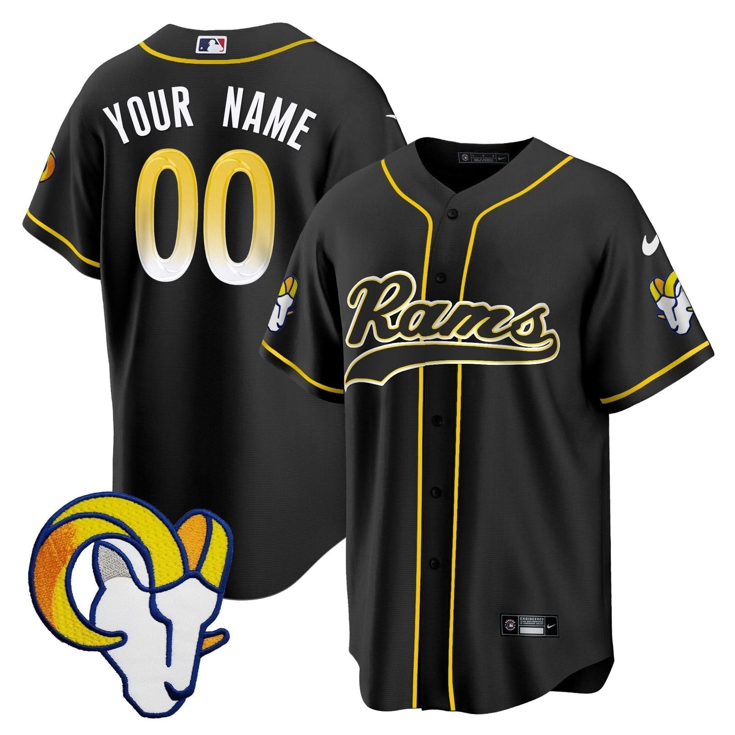 LAR Baseball Custom Jersey - All Stitched