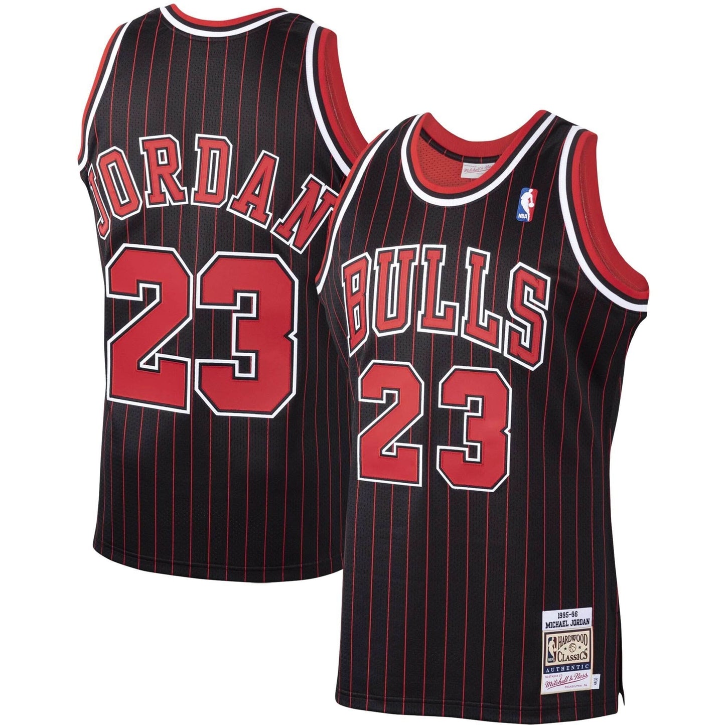 Michael Jordan Chicago Bulls Stripes Black Jersey - All Stitched