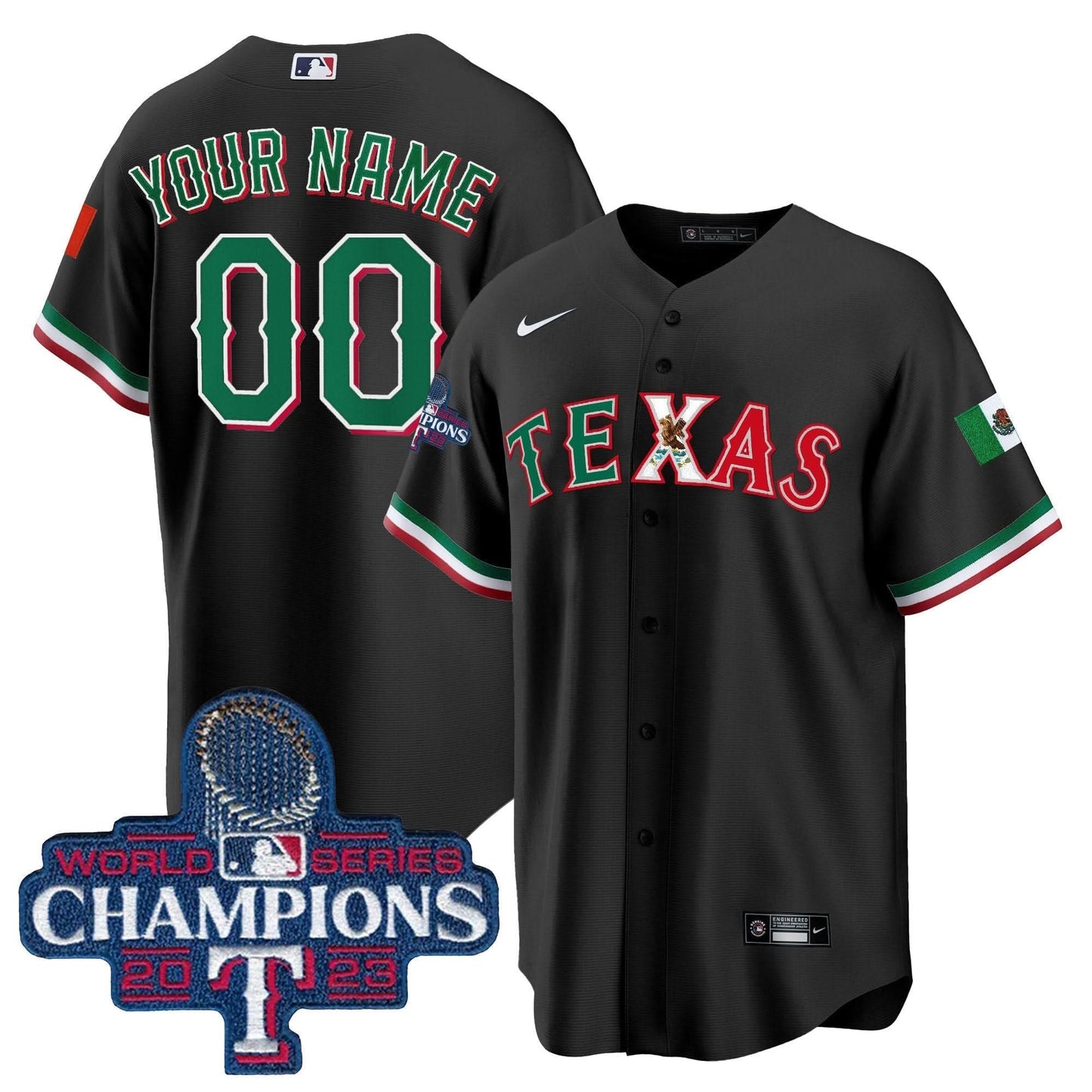 TR Mexico 2023 World Series Champions Baseball Custom Jersey - All Stitched