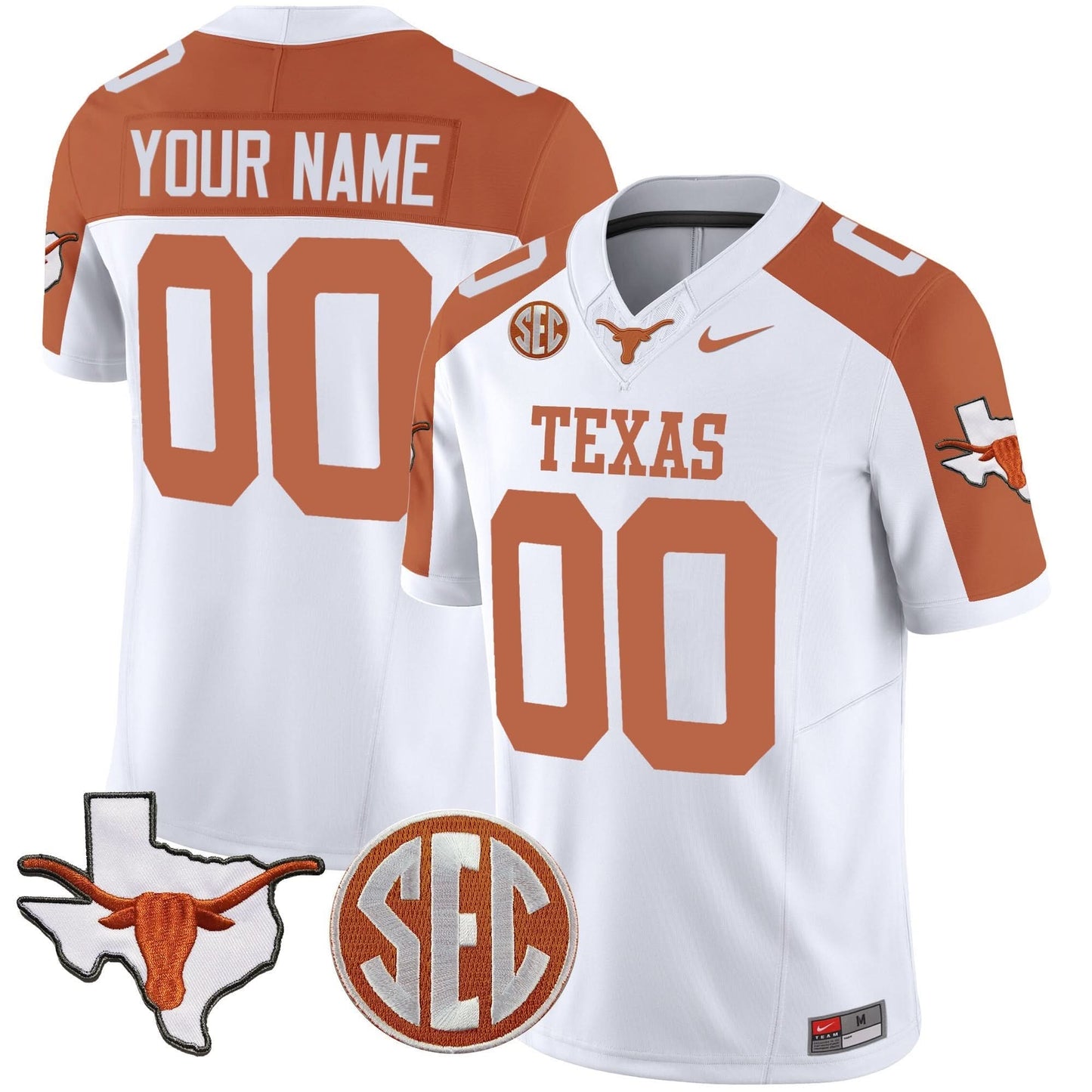 TL State Map & SEC Patch Vapor Custom Jersey V2 - All Stitched