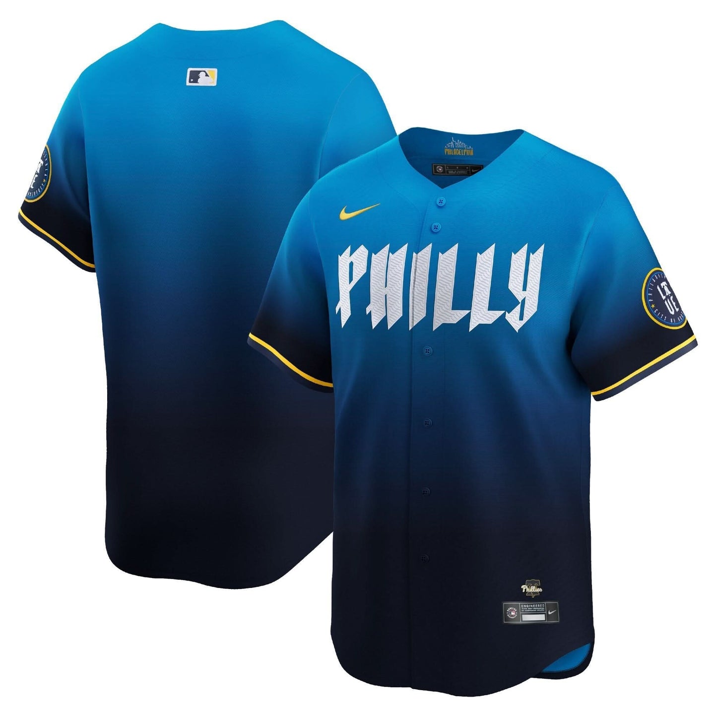Philadelphia Phillies City Connect 2024 Blue Jersey - All Stitched