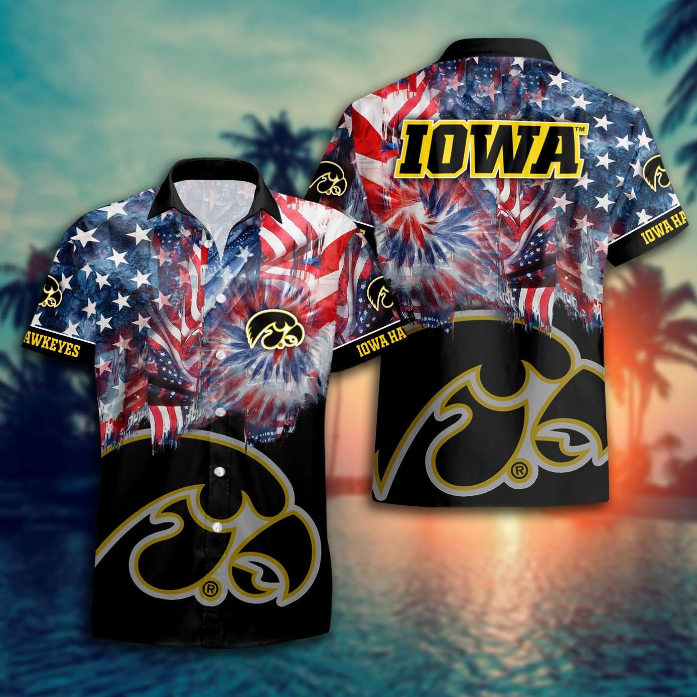 Iowa Hawkeyes - Hawaii Shirt For Fans, Summer Football Shirts VT-HW001