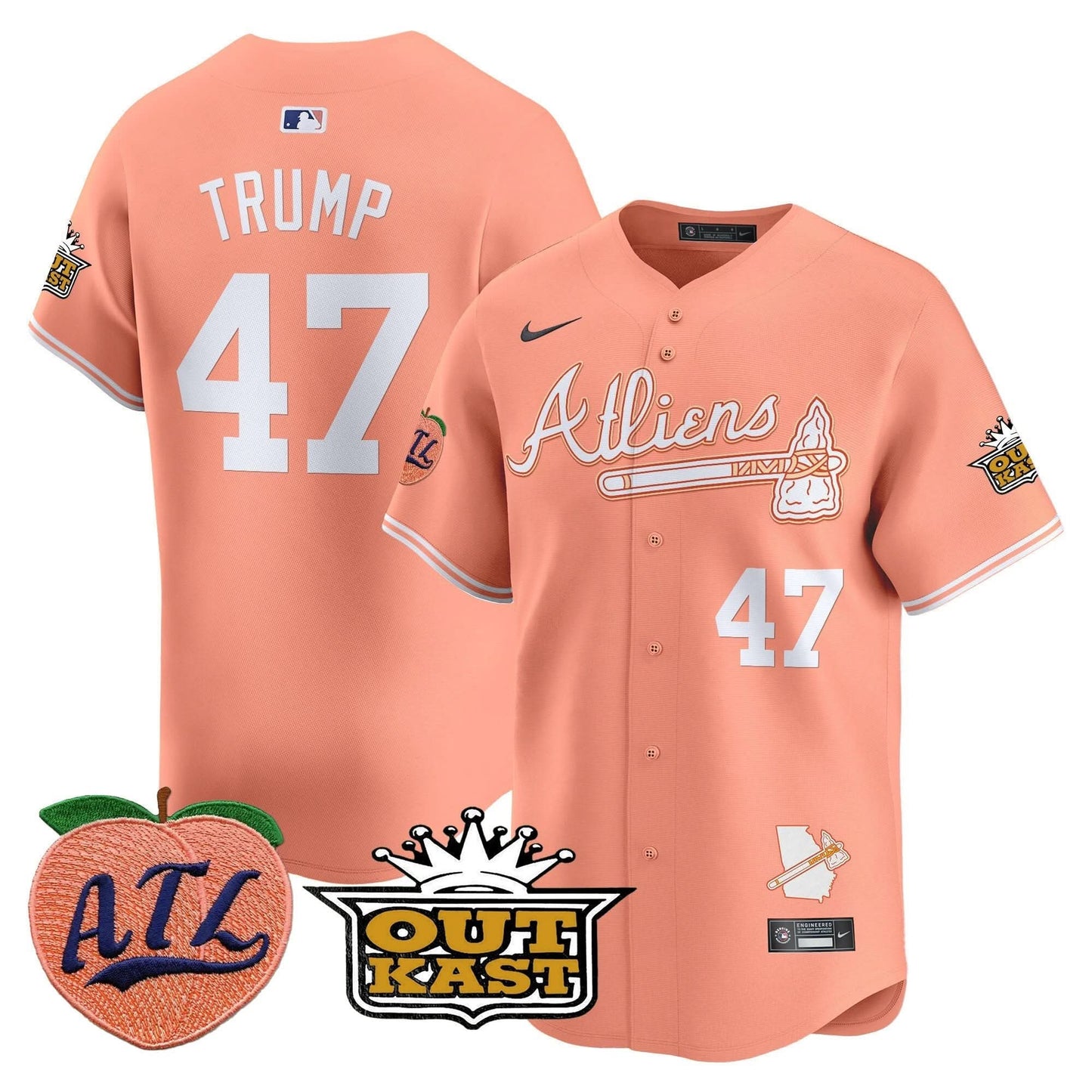AB Atliens & Peach Vapor Premier Limited Jersey - All Stitched