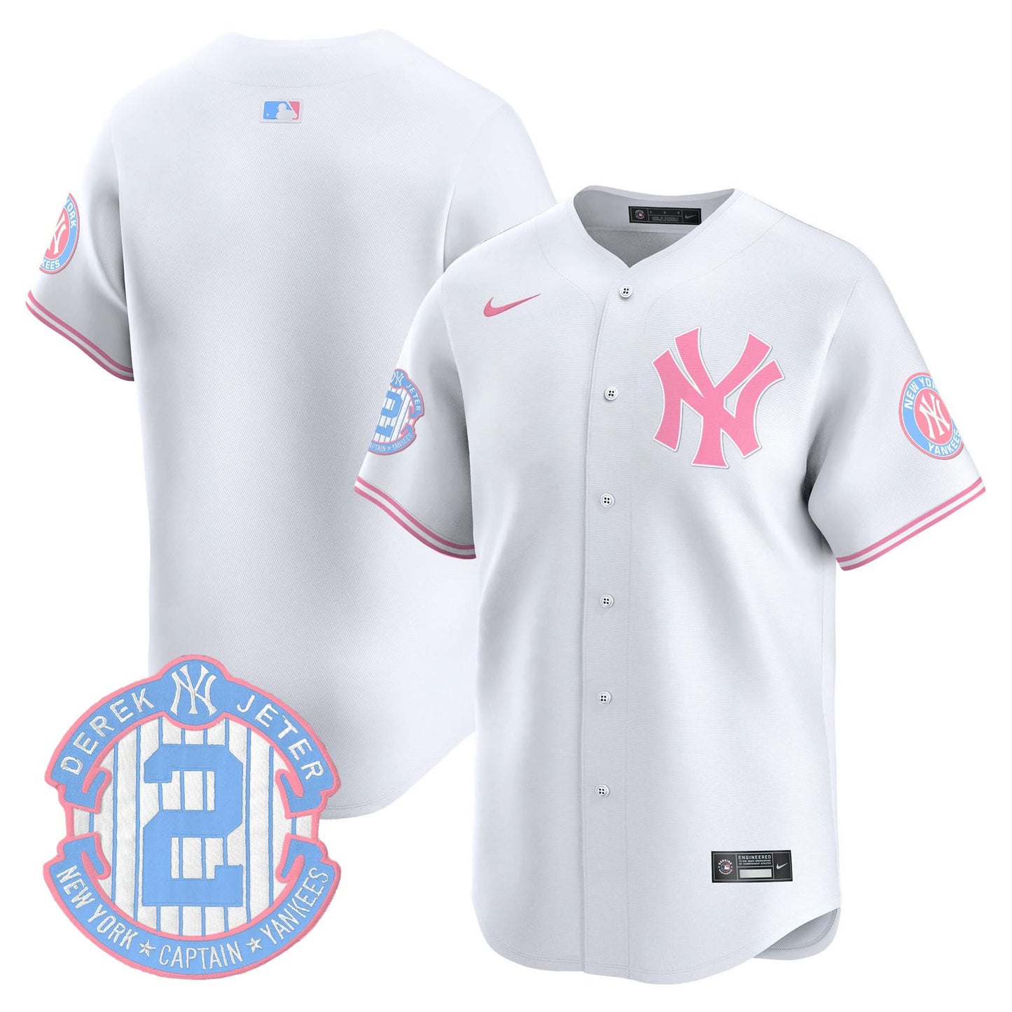 Unisex New York Yankees Bubblegum Pink Vapor Premier Limited Jersey - All Stitched