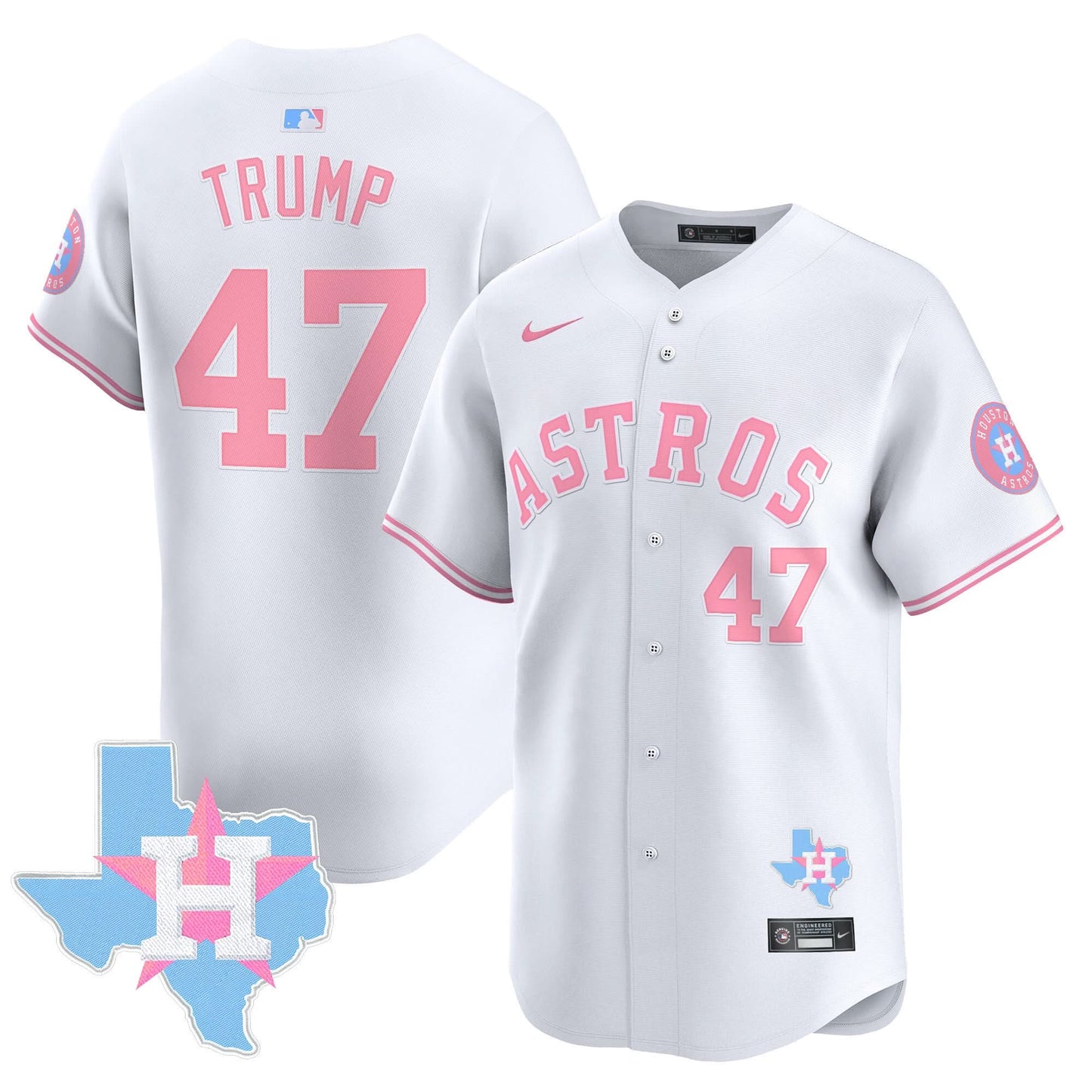 Unisex Astros Bubblegum Pink Vapor Premier Limited Jersey - All Stitched