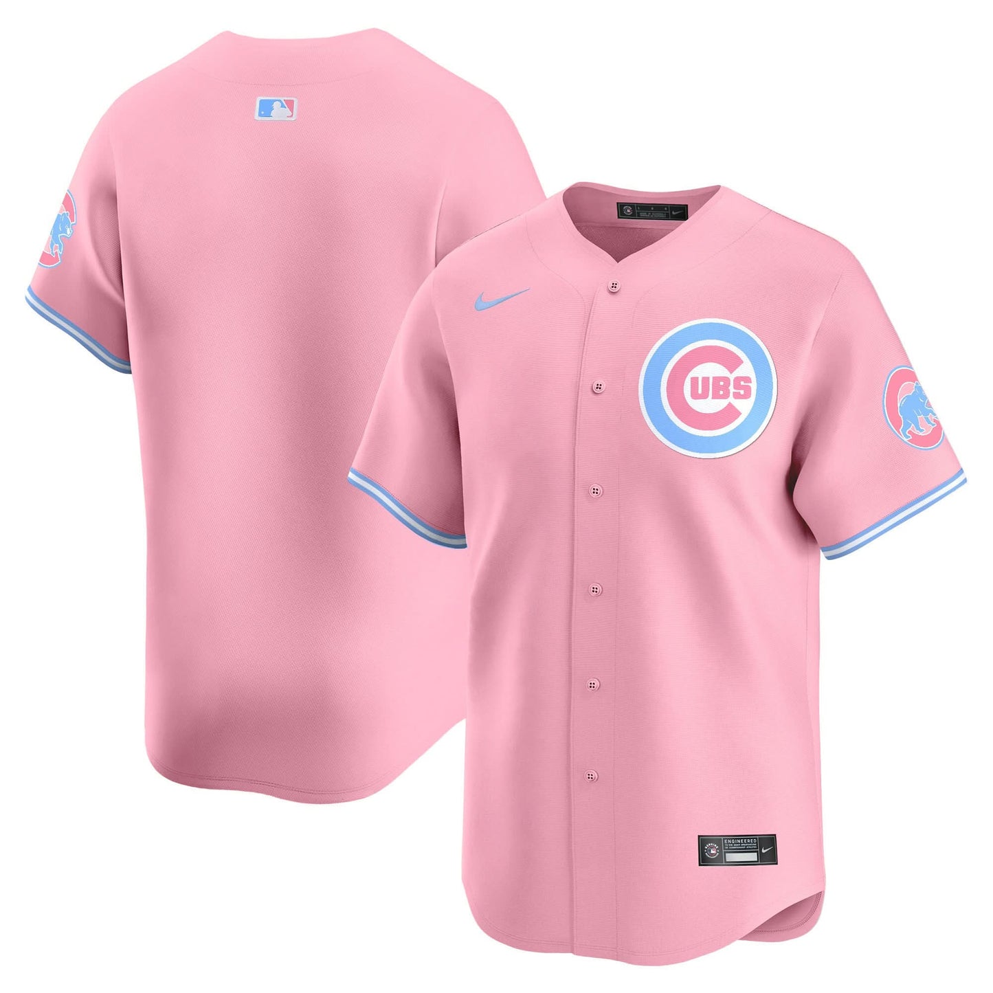 Unisex Chicago Cubs Bubblegum Pink Vapor Premier Limited Jersey - All Stitched