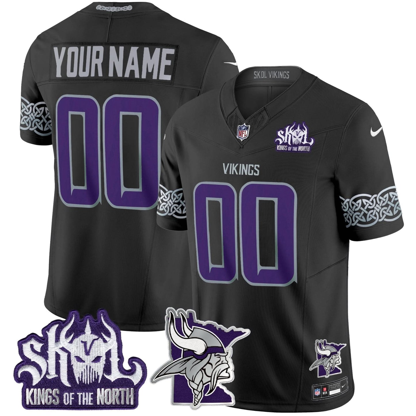 MV 2024 Winter Warrior Skol Patch Vapor Limited Custom Jersey V2