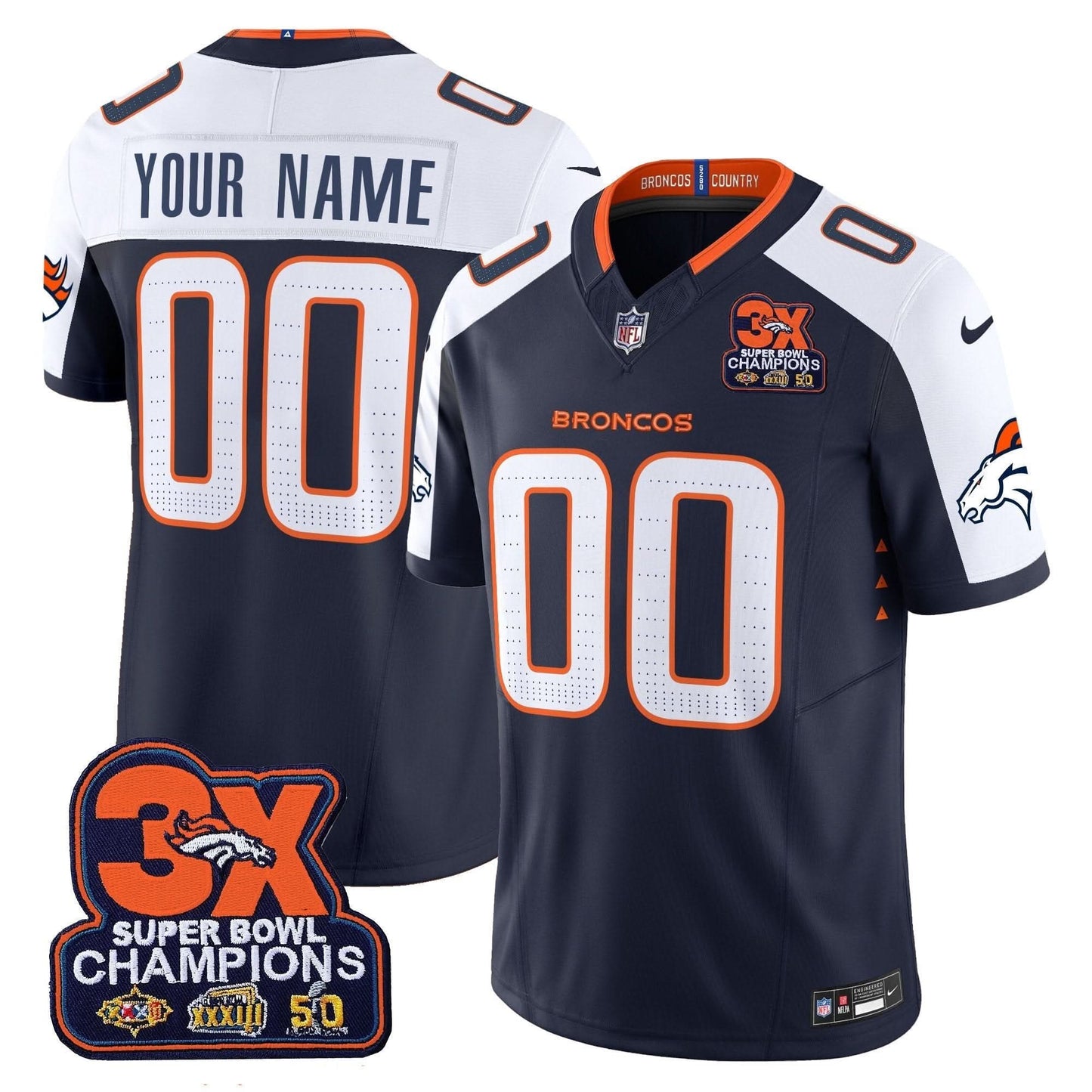 DB 3-Time Champions Patch Vapor Limited Custom Jersey - All Stitched