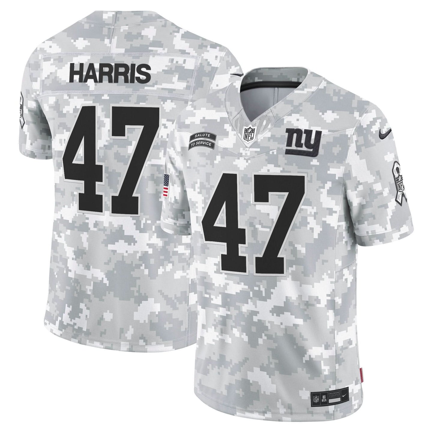NYG 2024 Salute to Service Vapor Limited Jersey - Arctic Camo - All stitched