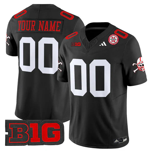 Custom Nebraska Football 2025 "Blackout" Jersey - All Stitched