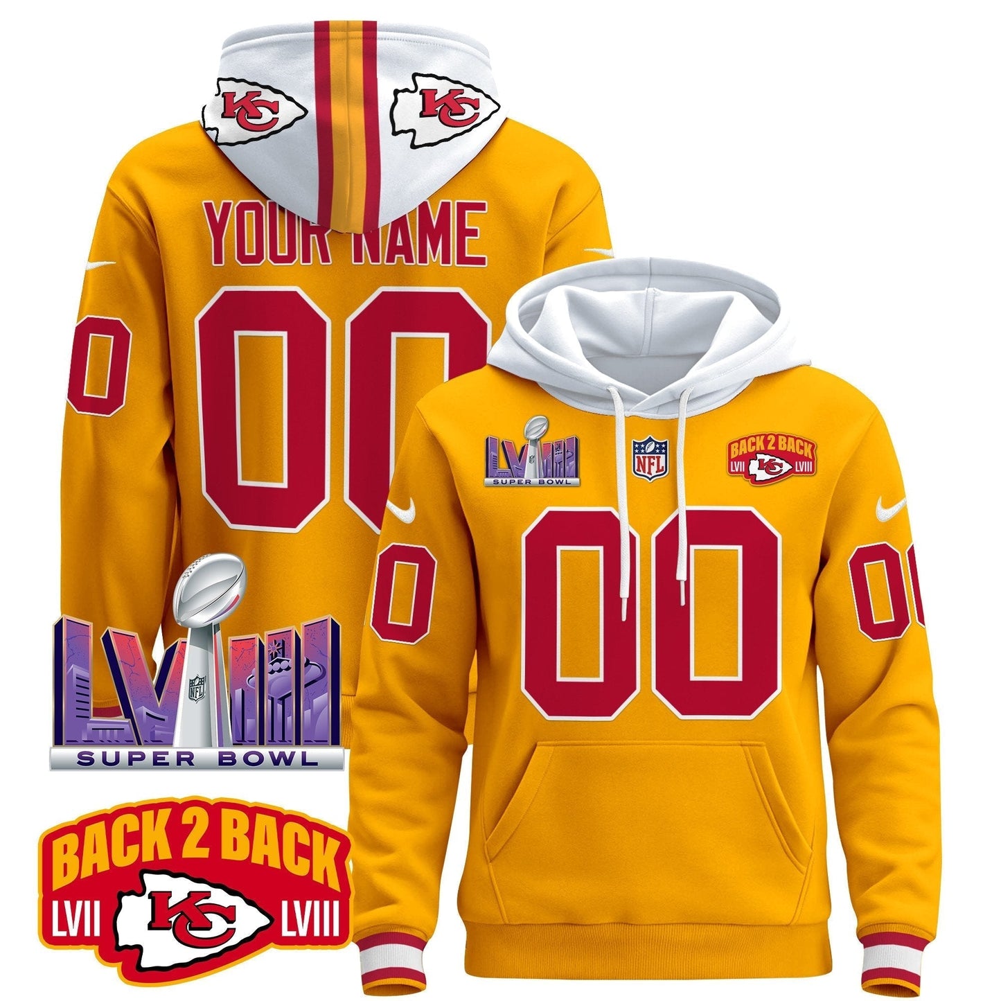 Kansas City Chiefs 2024 Custom Pullover Hoodie