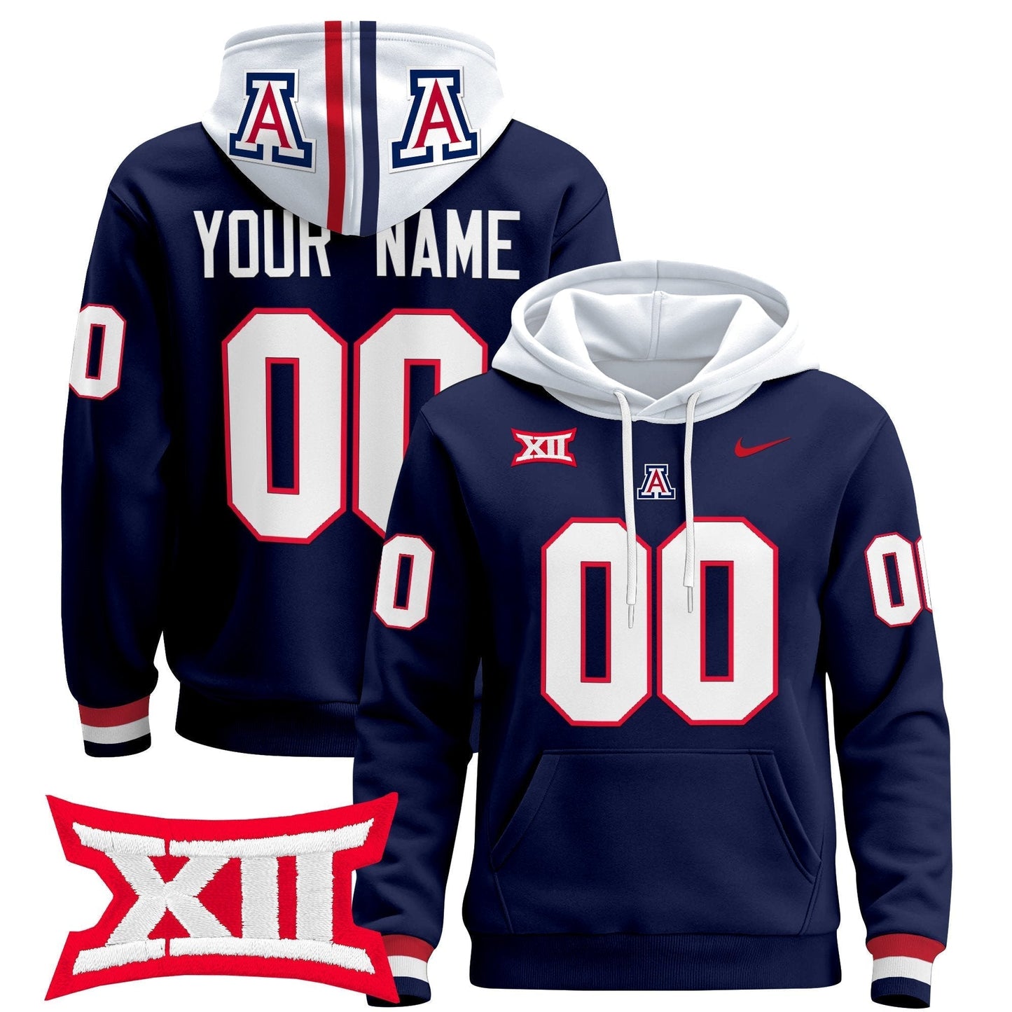 Arizona Wildcats 2024 Custom Pullover Hoodie