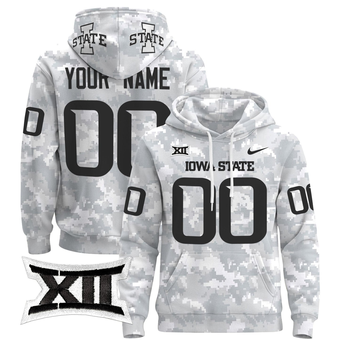 Iowa State Cyclones 2024 Salute to Service Custom Pullover Hoodie
