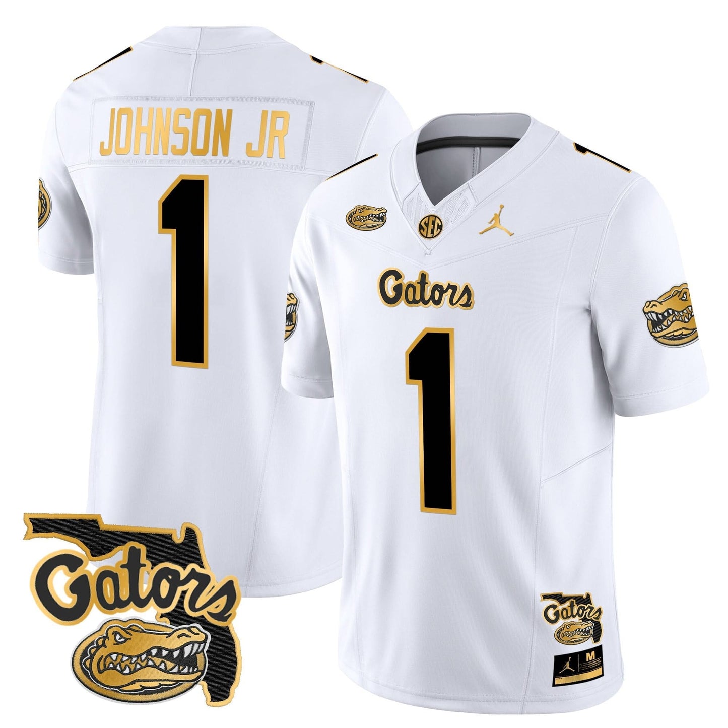 FG 2024 Florida Patch Gold Vapor Limited Jersey - All Stitched