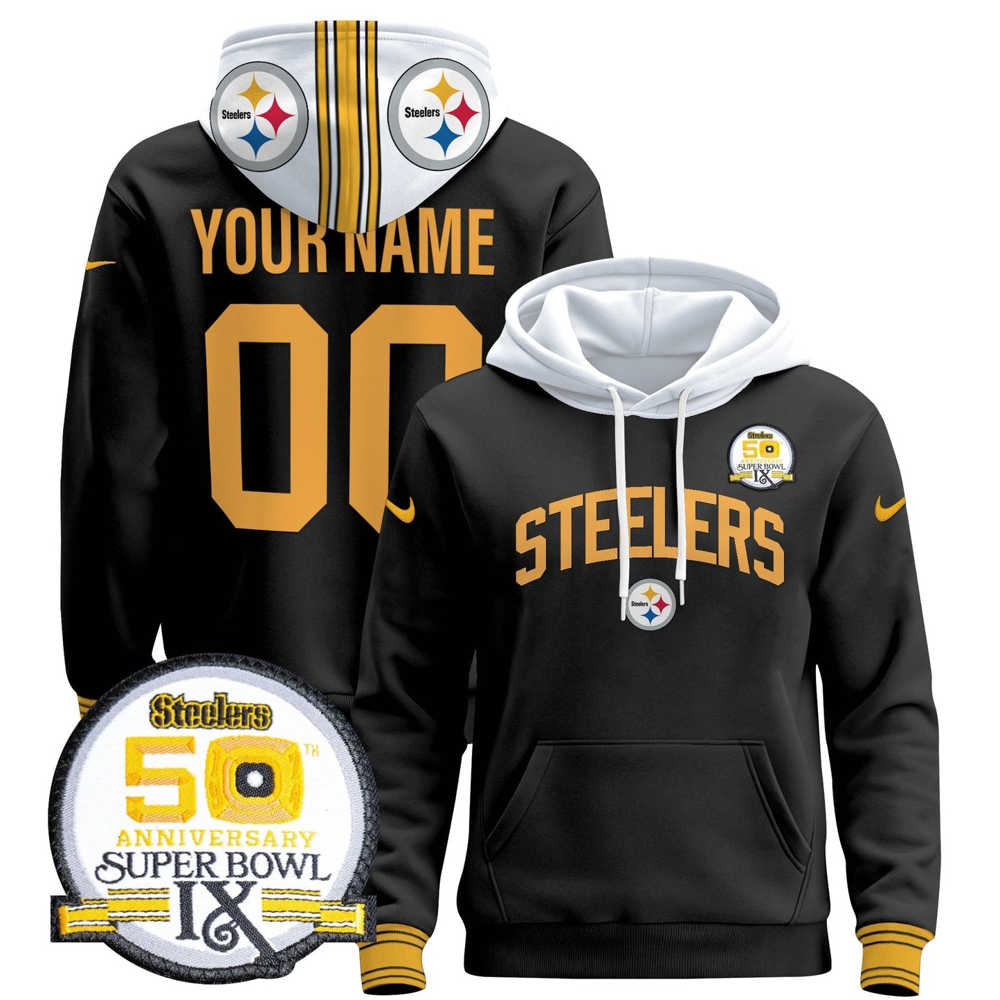 Pittsburgh Steelers 2024 Custom Pullover Hoodie V2