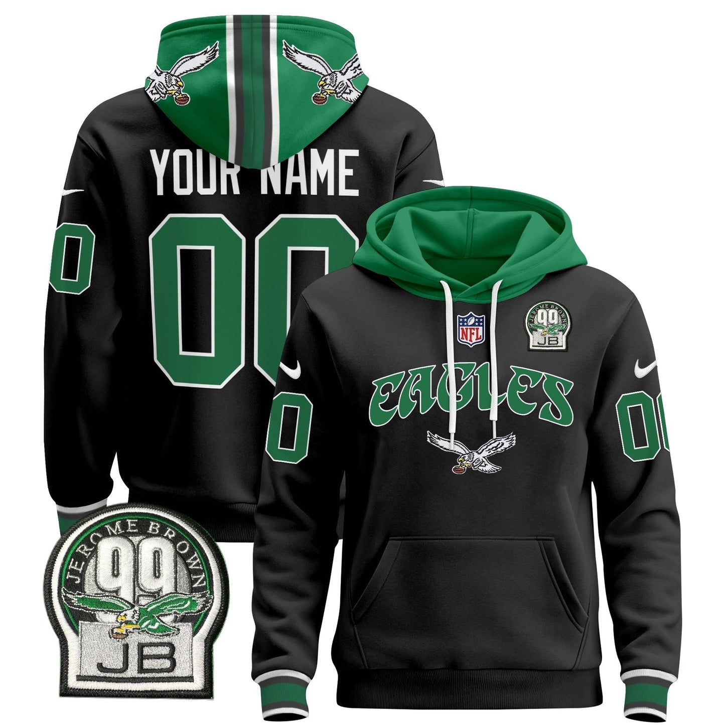 Philadelphia Eagles 2024 Custom Pullover Hoodie V3