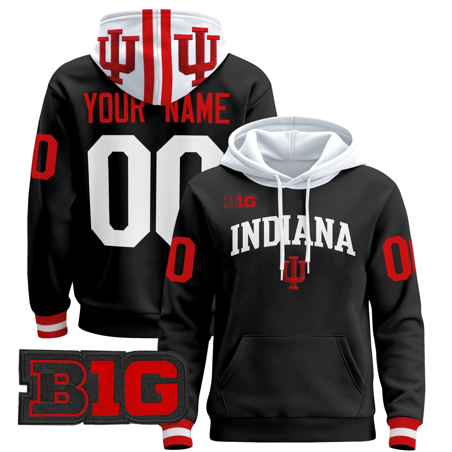 Indiana Hoosiers 2024 Custom Pullover Hoodie V2