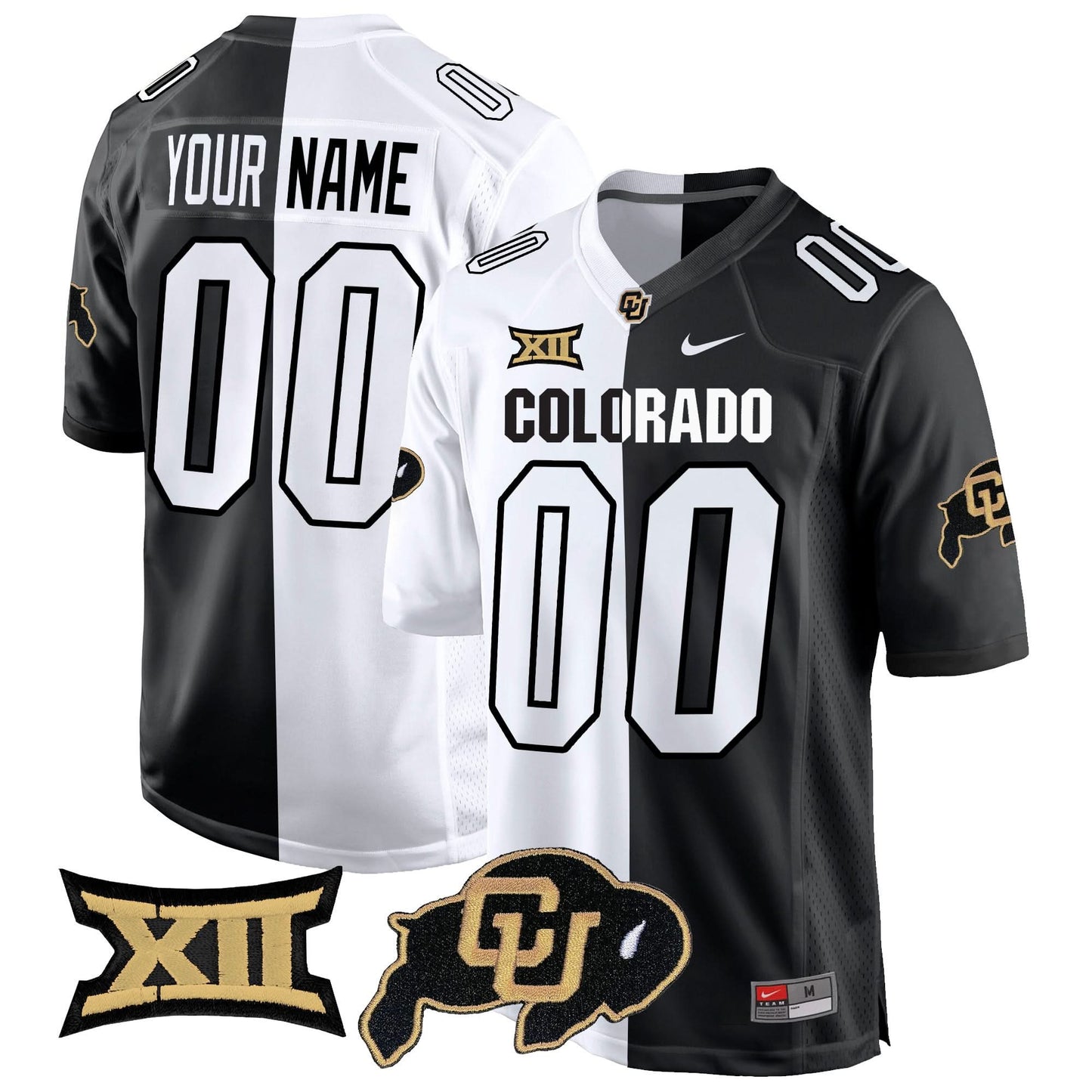 CB Big 12 XII Patch Game Custom Jersey V2 - All Stitched