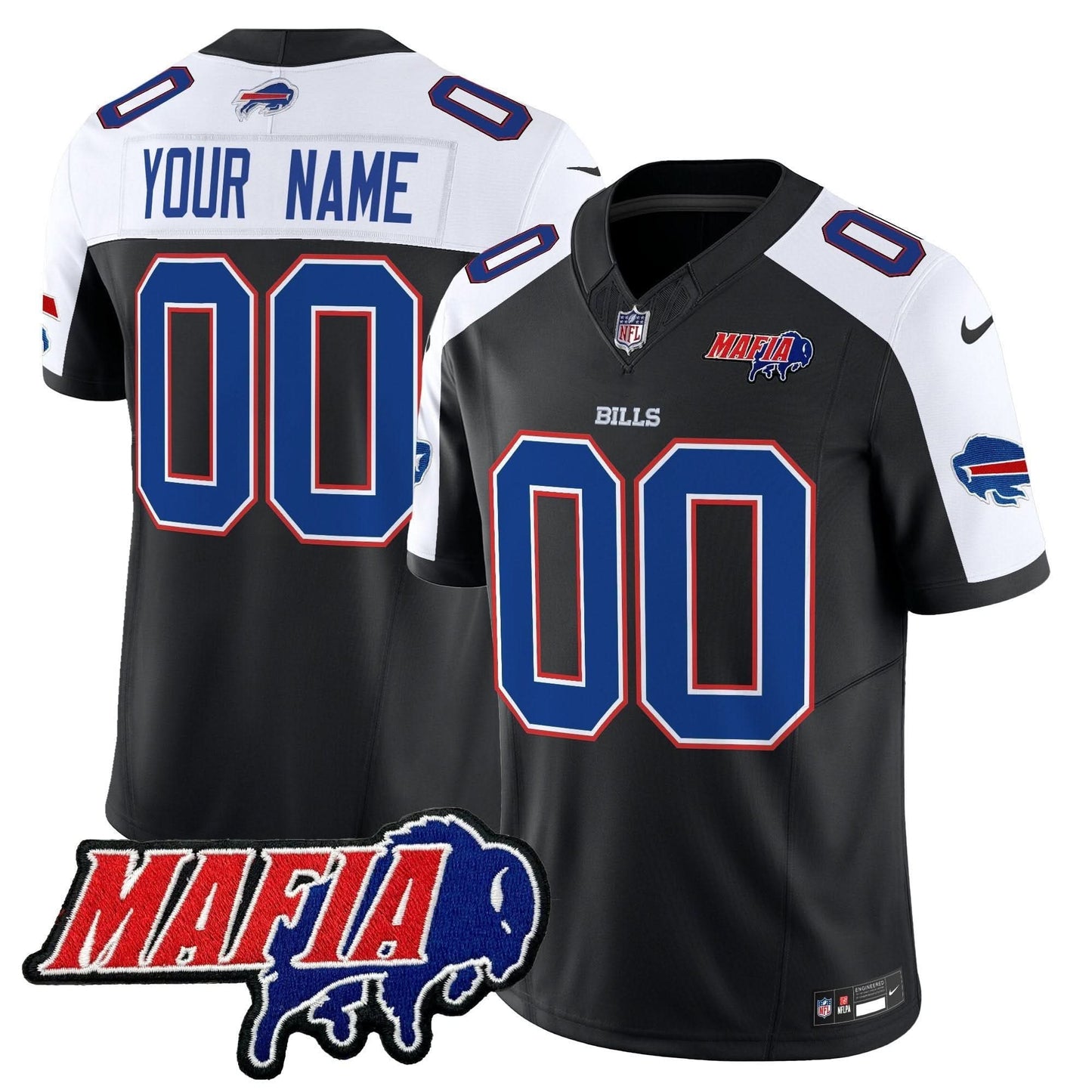BB 2024 Bills Mafia Patch Vapor Limited Custom Jersey - All Stitched
