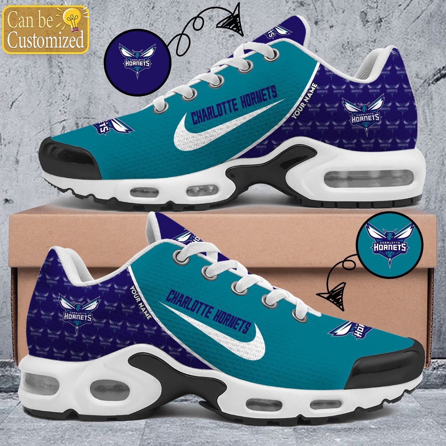 Charlotte Hornets Premium A951 Shoes Personalized