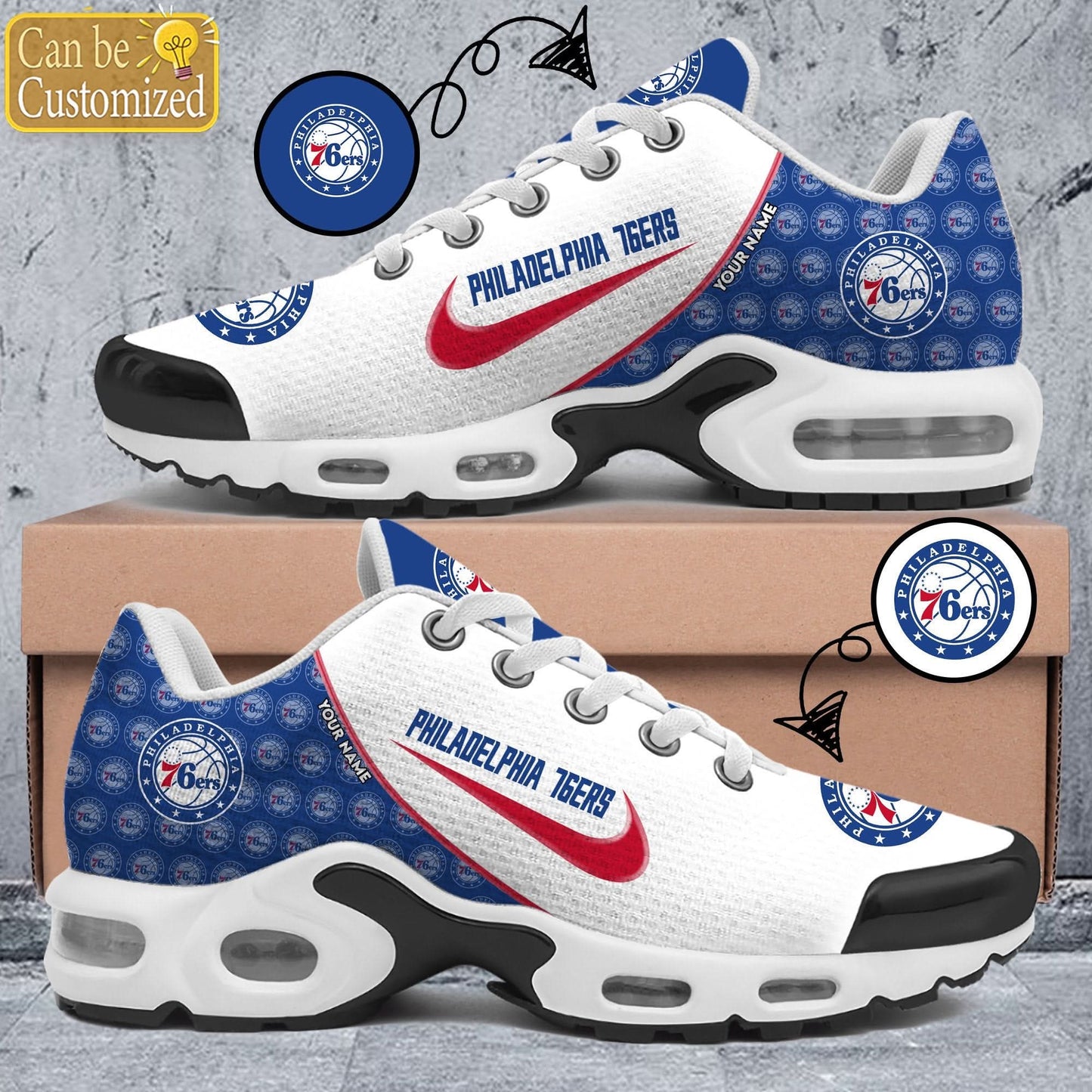 Philadelphia 76ers Premium A951 Shoes Personalized