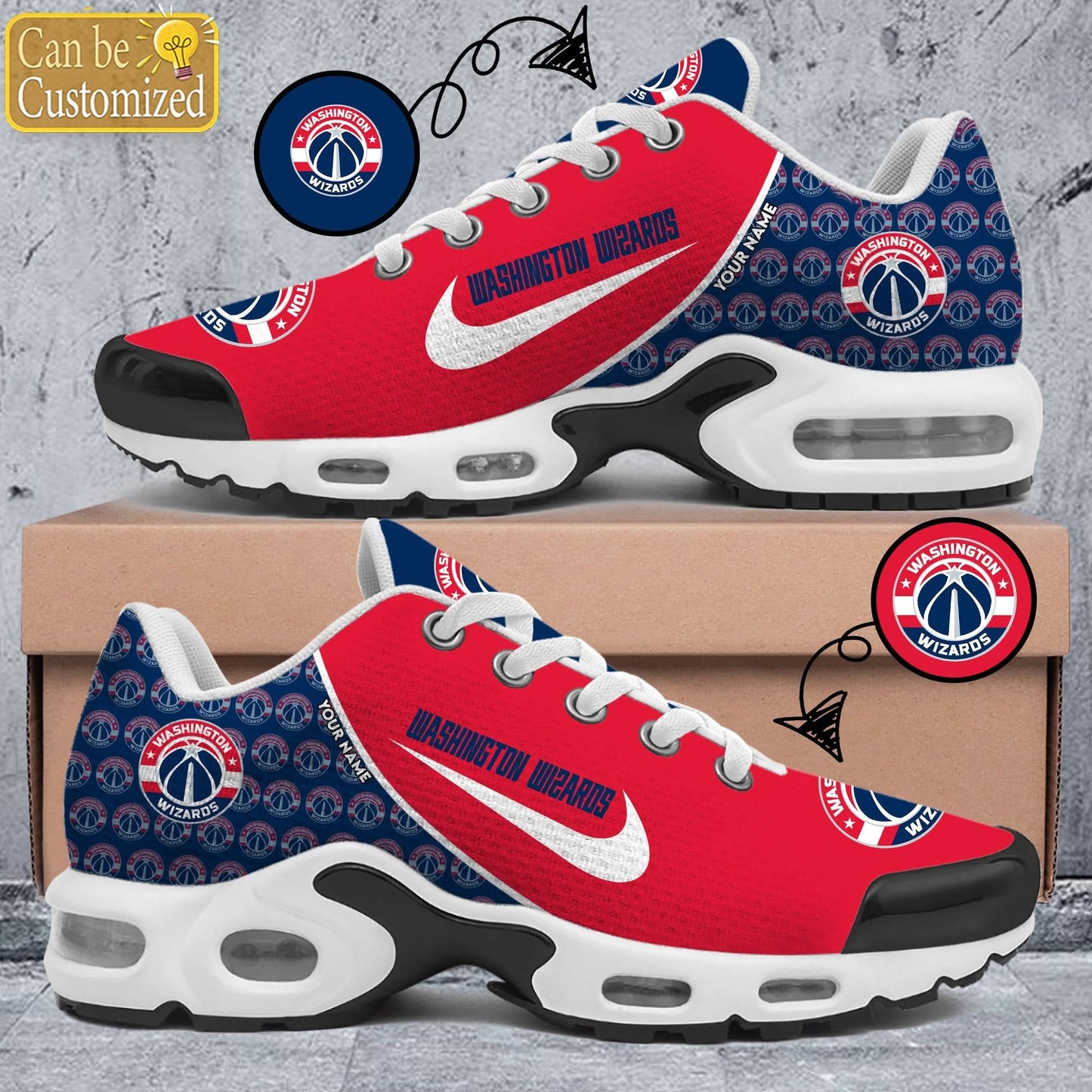 Washington Wizards Premium A951 Shoes Personalized