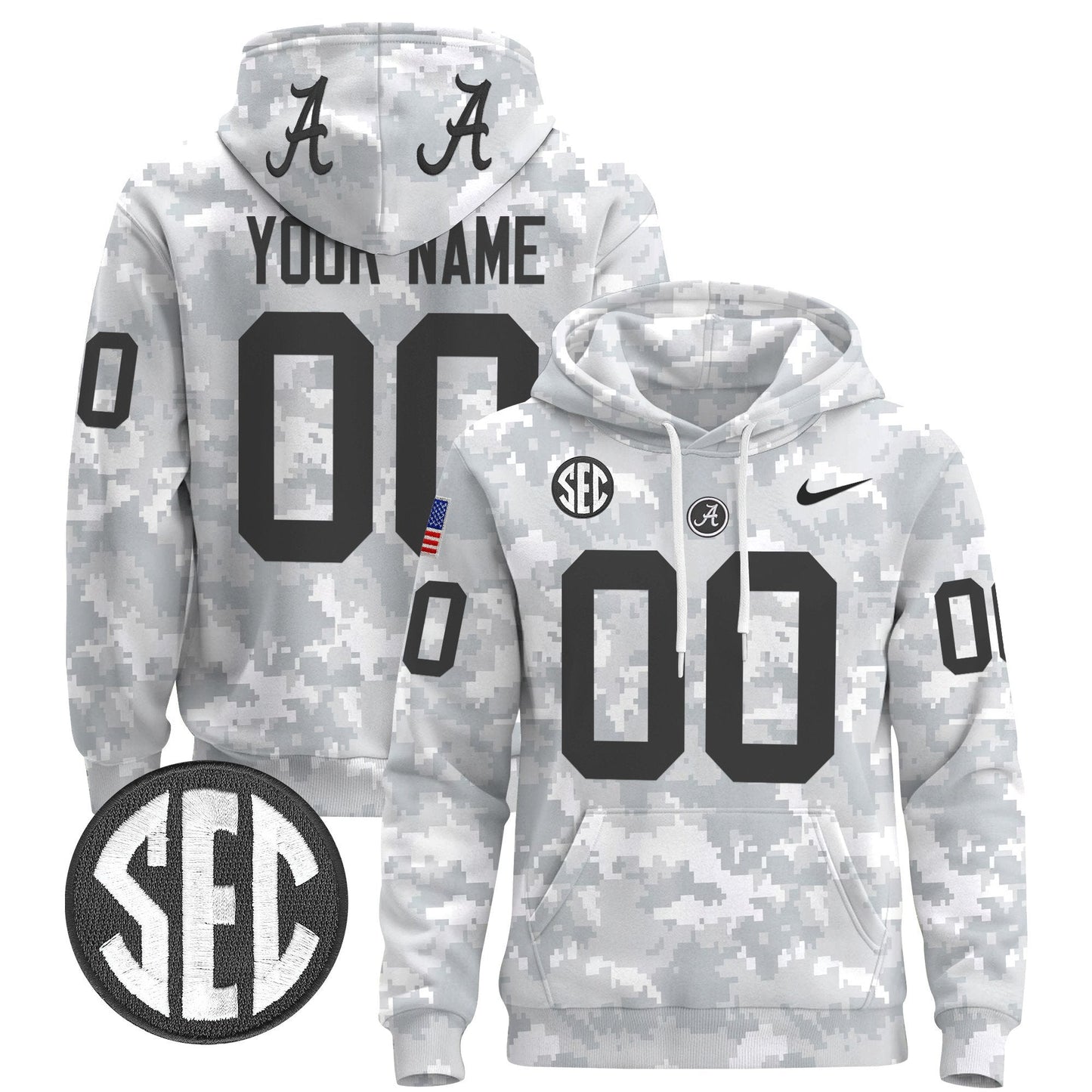 Alabama Crimson Tide 2024 Salute to Service Custom Pullover Hoodie