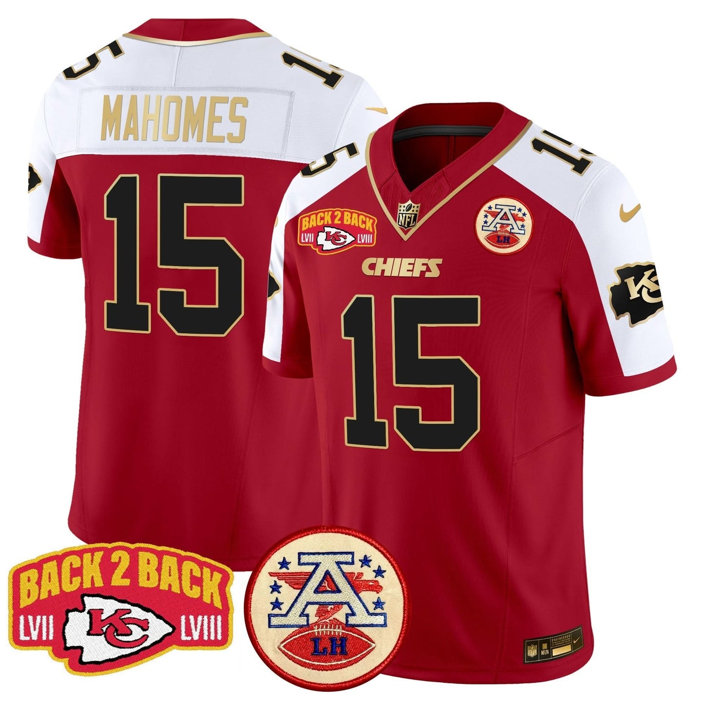 KC Super Back 2 Back Patch Vapor Limited Jersey