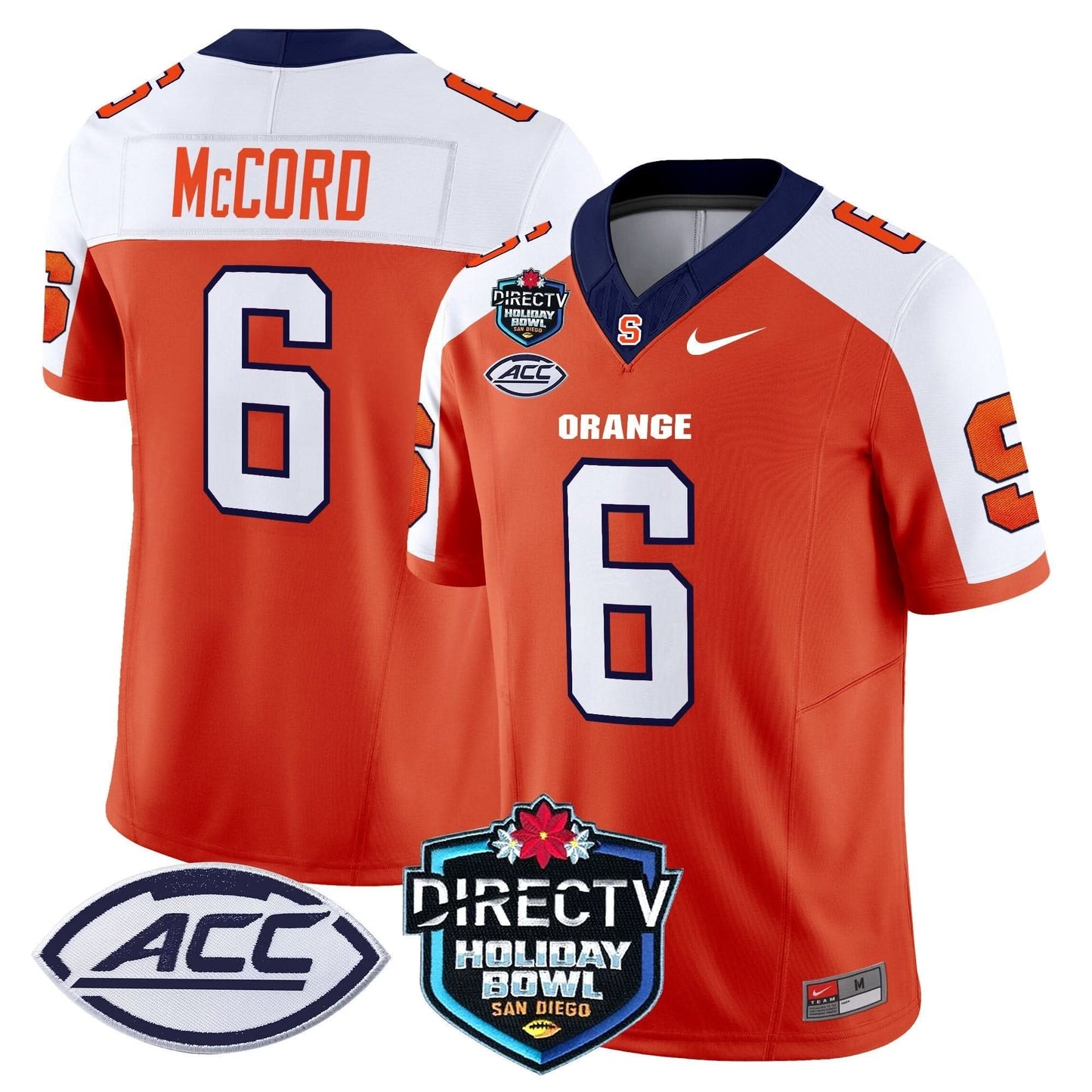 Syracuse Orange 2025 Holiday Bowl Patch Vapor Limited Jersey