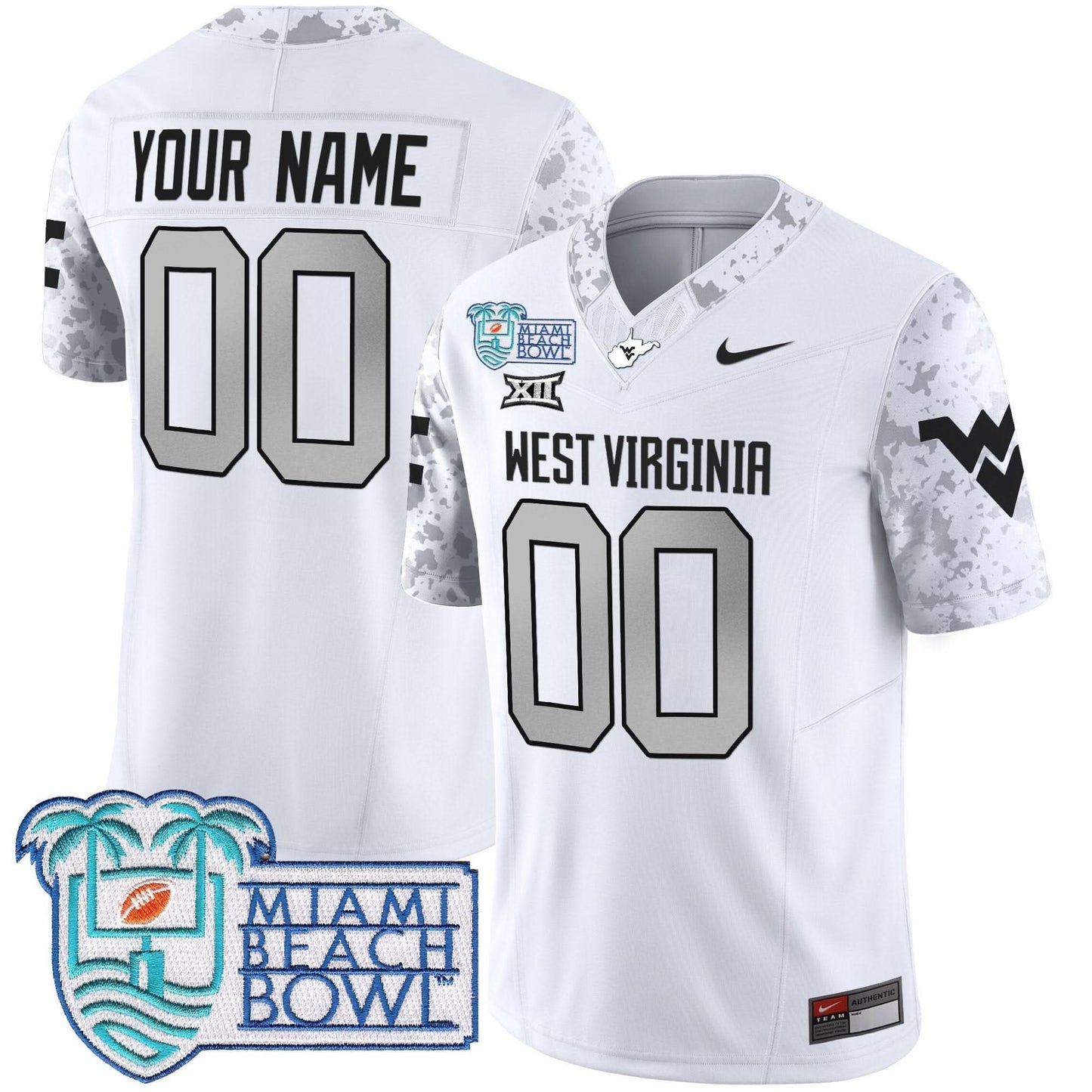 WVM 2025 Miami Beach Bowl Patch Vapor Limited Custom Jersey