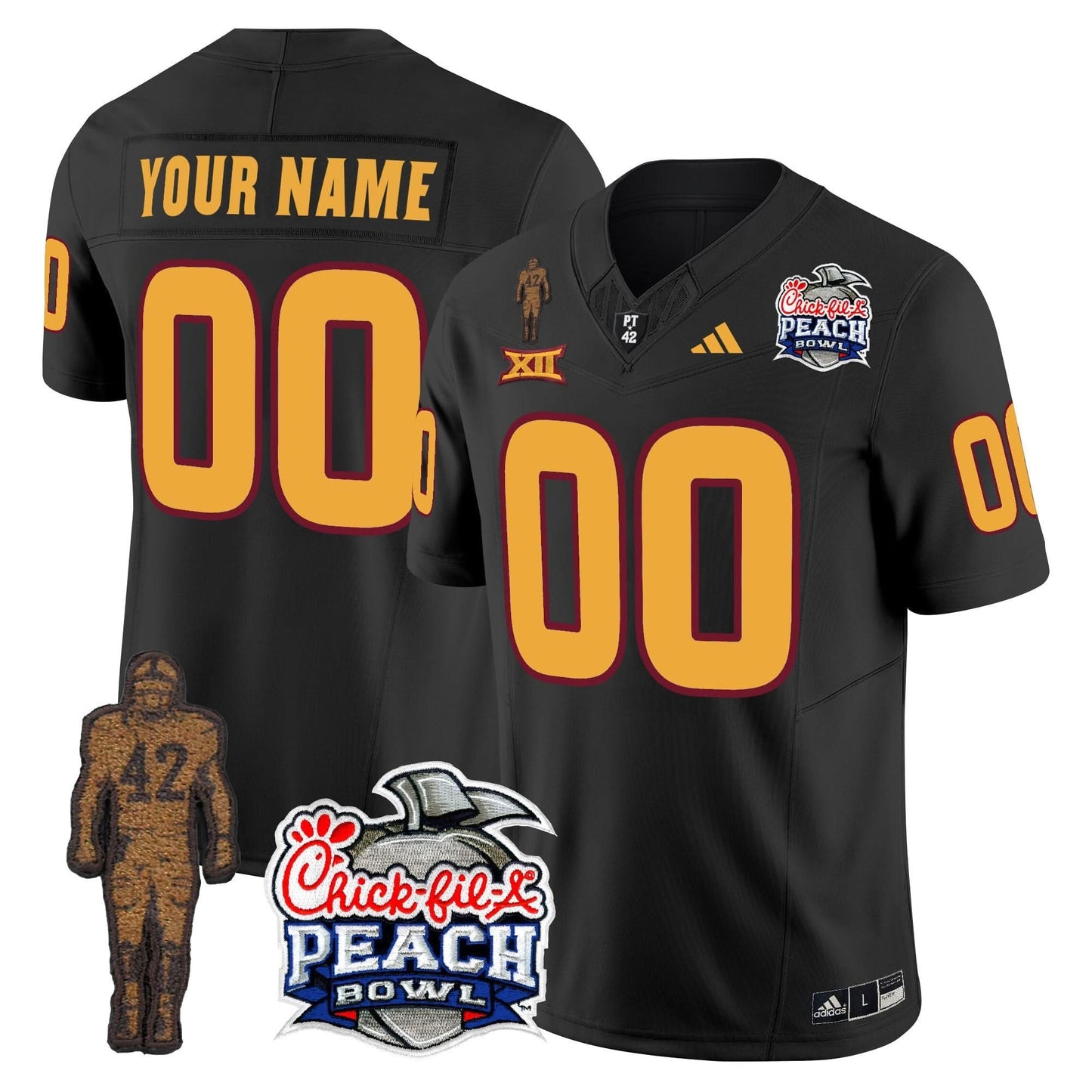 SD Pat Tillman & Peach Bowl Patch Vapor Limited Custom Jersey