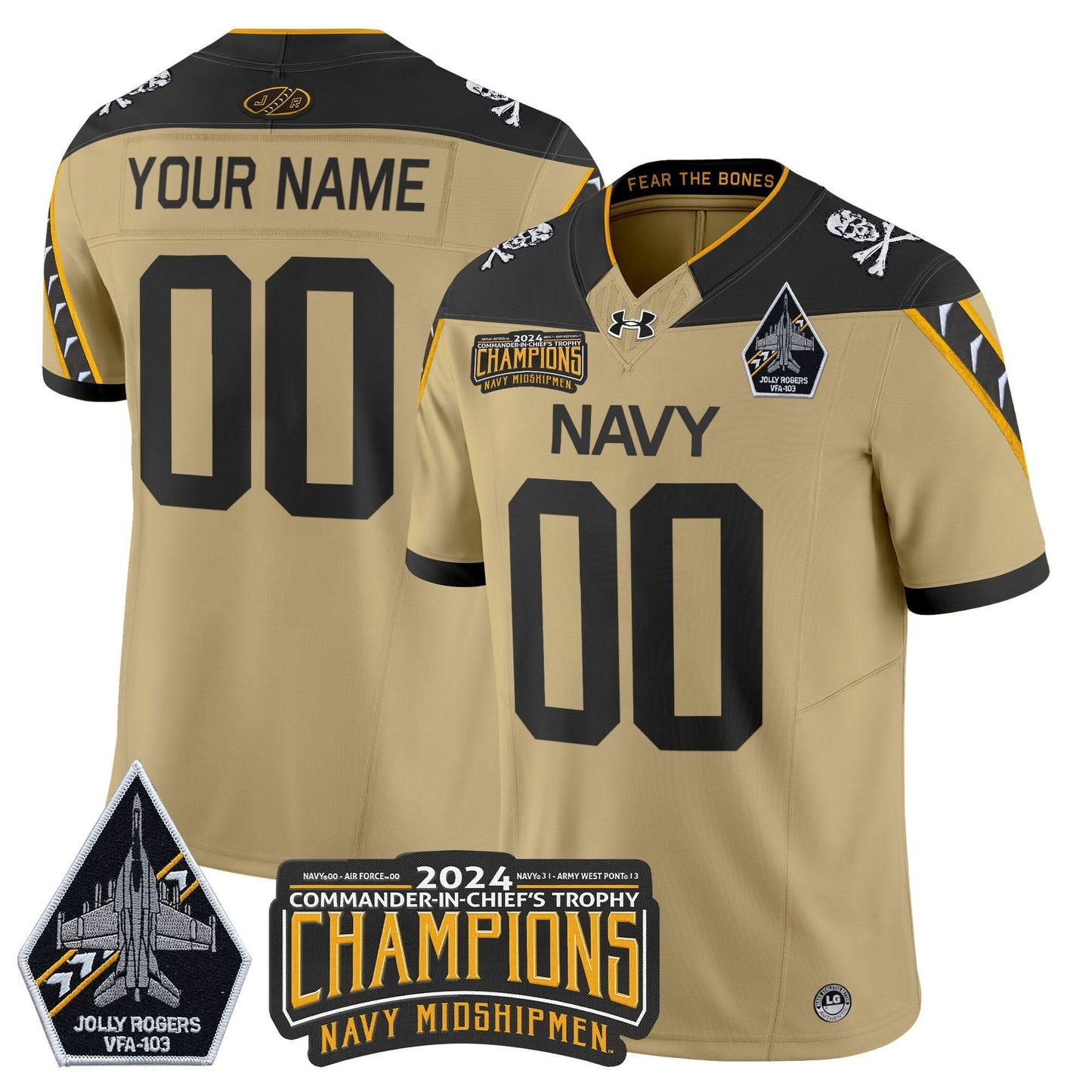NM 2024 Commander-In-Chief's Trophy Champions Patch Vapor Limited Custom Jersey