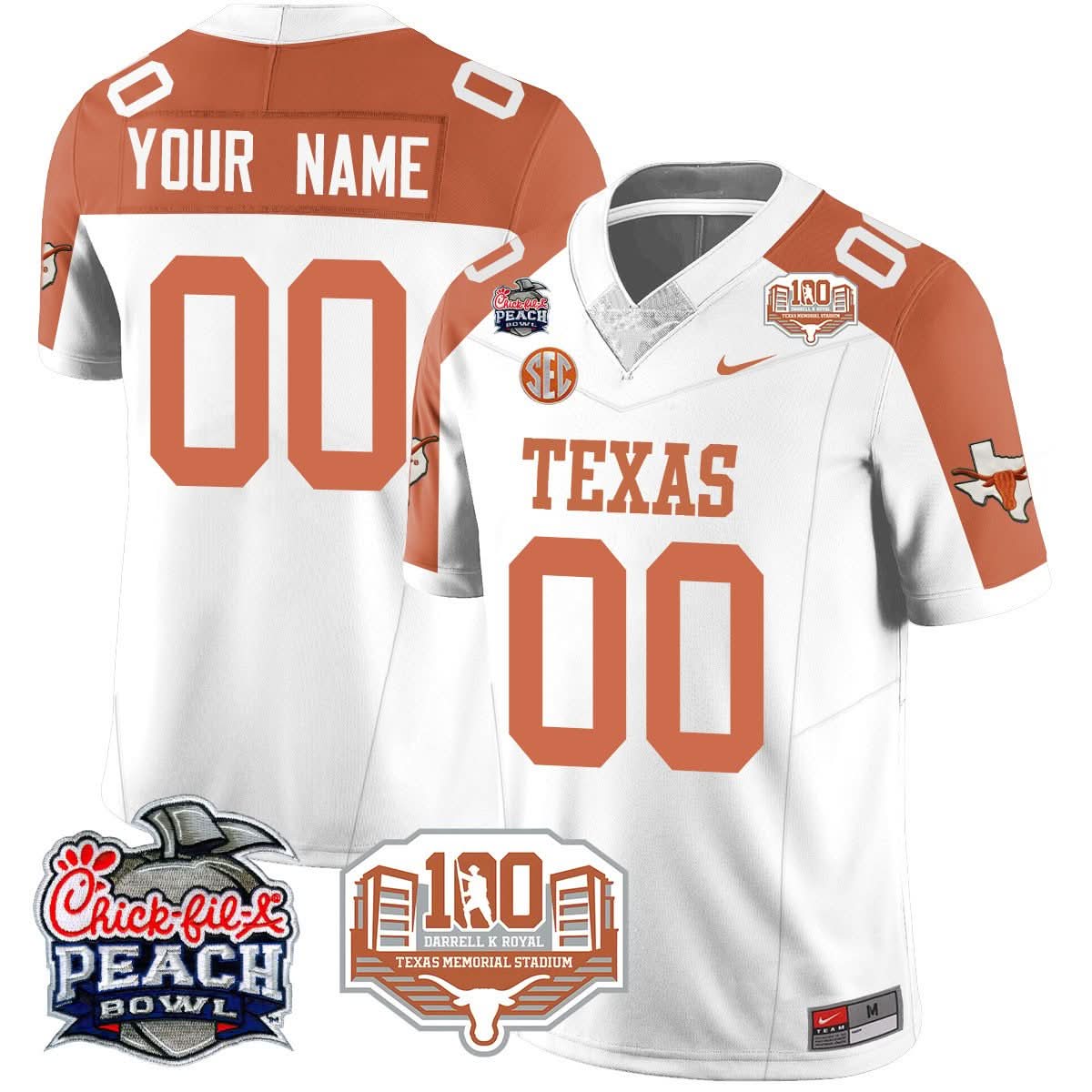 Custom TL 2024 Chick-fil-A Peach Bowl Jersey - All Stitched