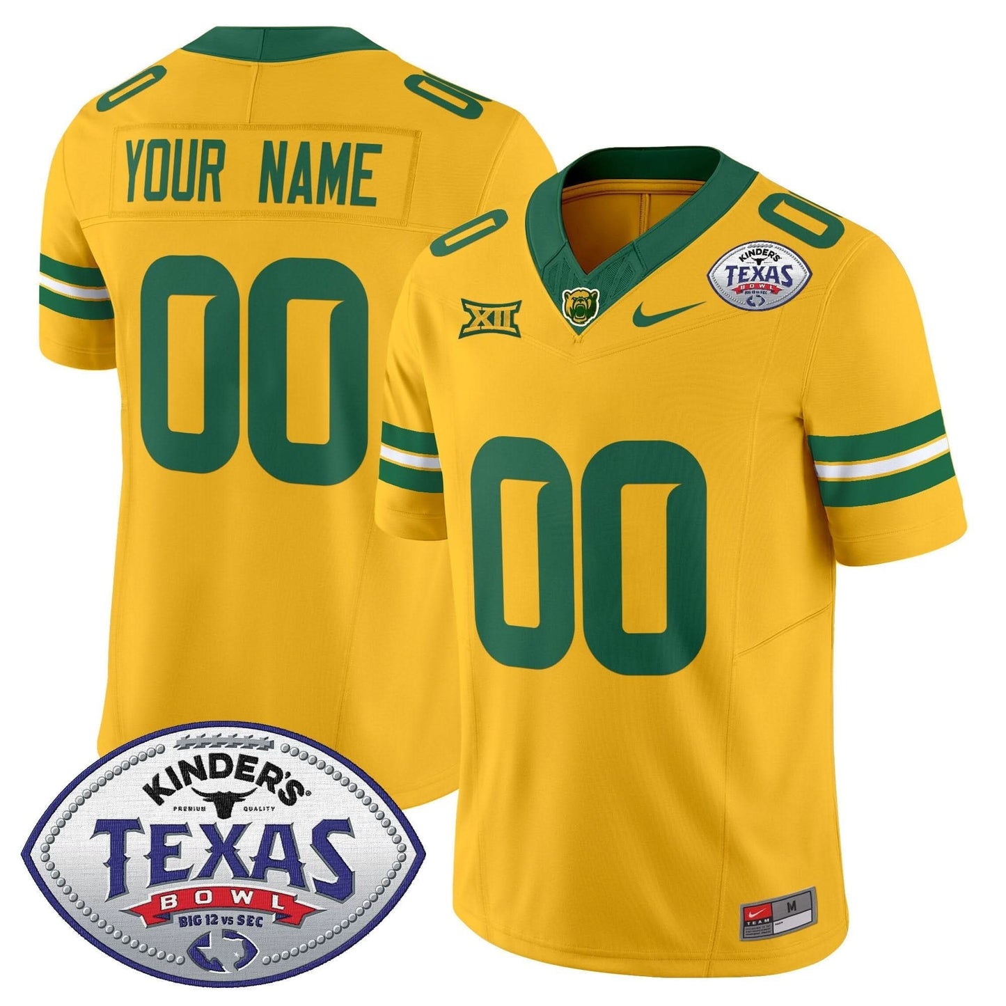 Baylor Bears 2024 Texas Bowl Vapor Limited Custom Jersey - All Stitched