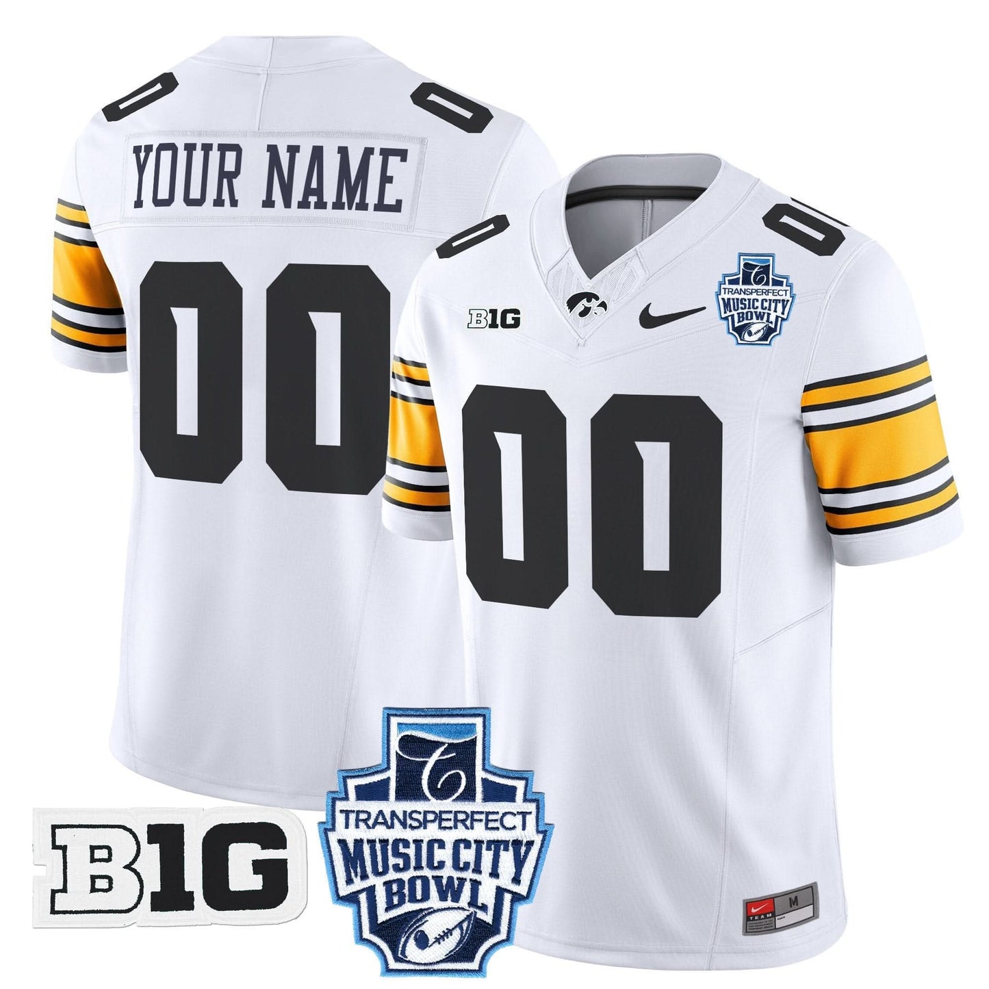 Iowa Hawkeyes 2024 Music City Bowl Vapor Limited Custom Jersey - All Stitched