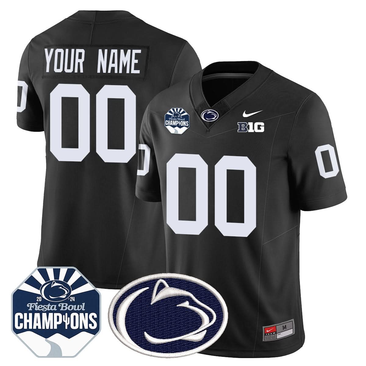 Custom Gender/Name PSU 2024 Fiesta Bowl Champions Jersey - All Stitched