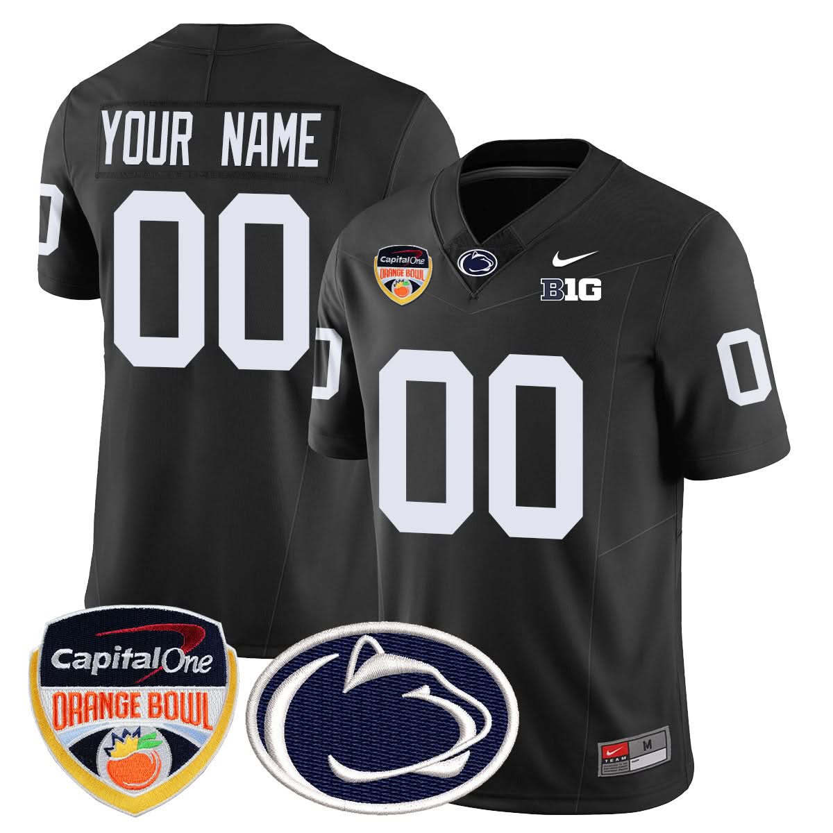 Custom Gender/Name PSU 2024 Orange Bowl Jersey - All Stitched