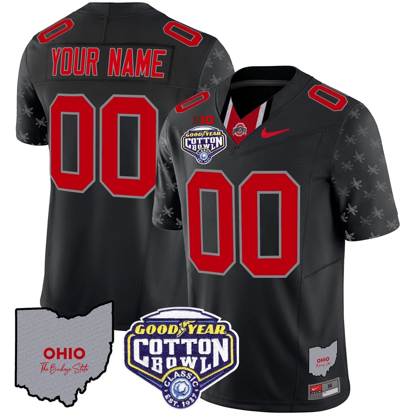 OSB Cotton Bowl Patch Vapor Limited Custom Jersey - All Stitched